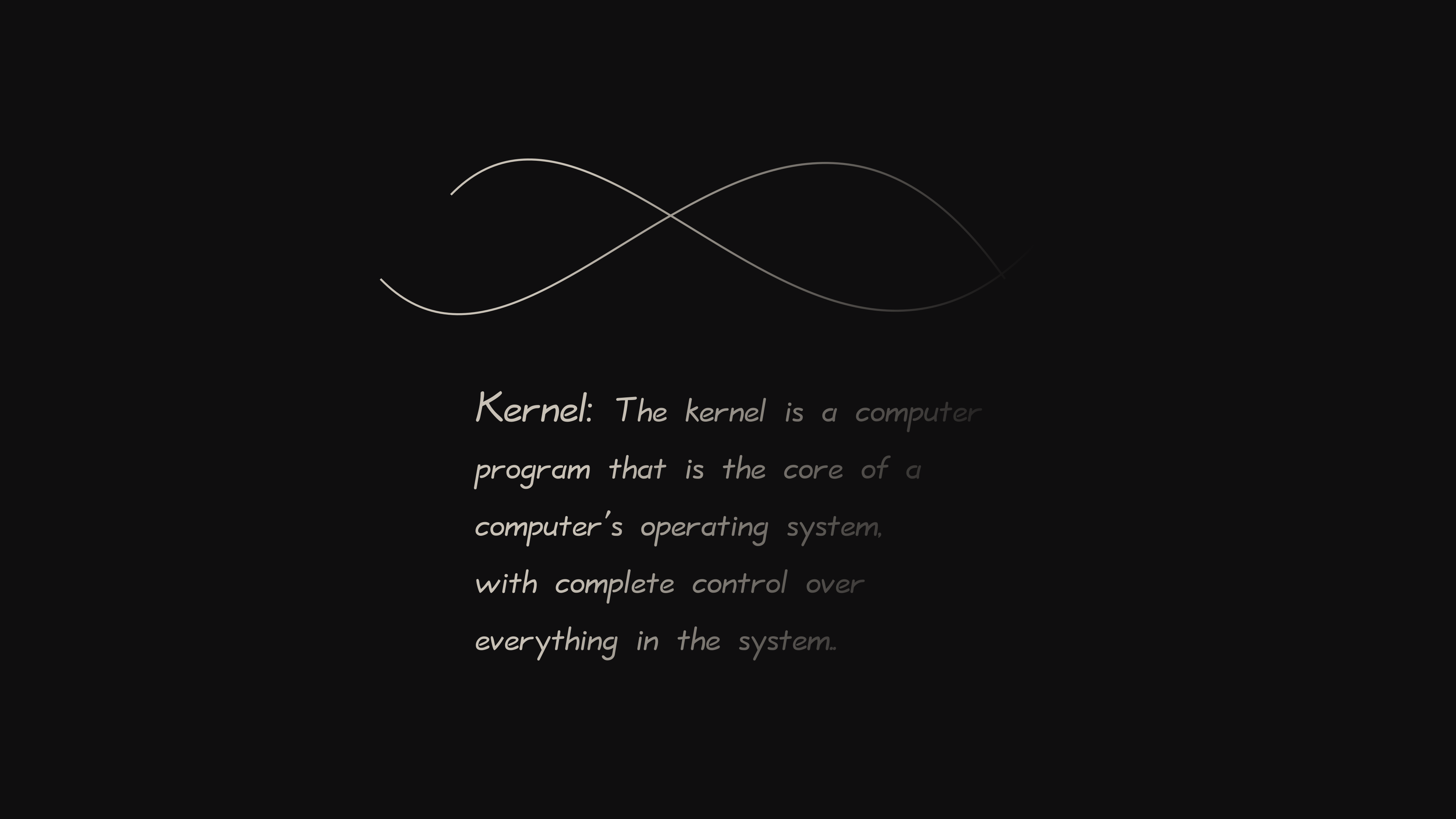 Kernel definition with infinity symbol HD Wallpaper