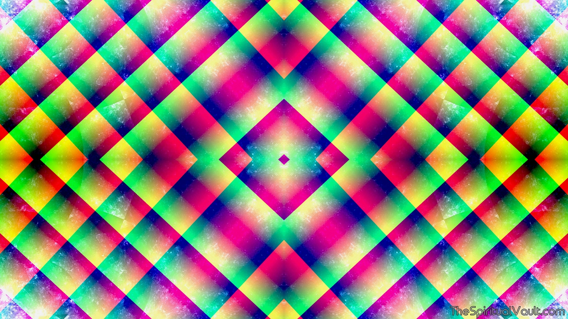 Colorful abstract kaleidoscope pattern with watermark HD Wallpaper