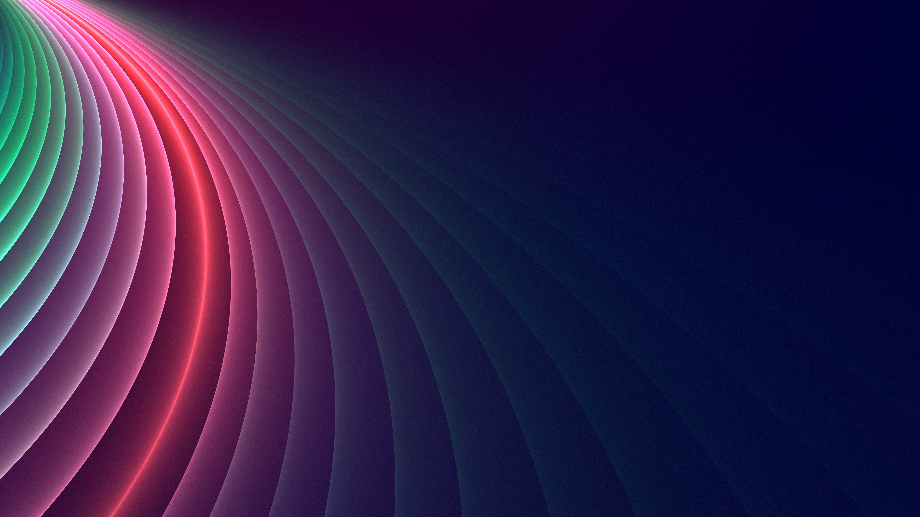 Colorful glowing curved abstract lines HD Wallpaper
