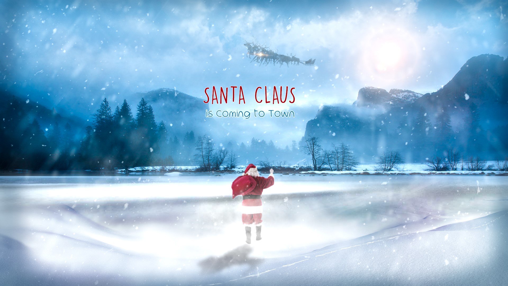 Santa Claus is Coming to Town HD Wallpaper
