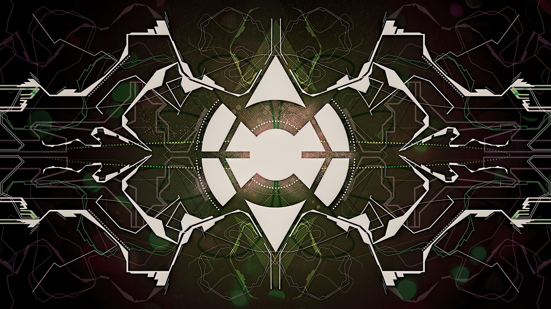 Abstract futuristic tech HUD design HD Wallpaper