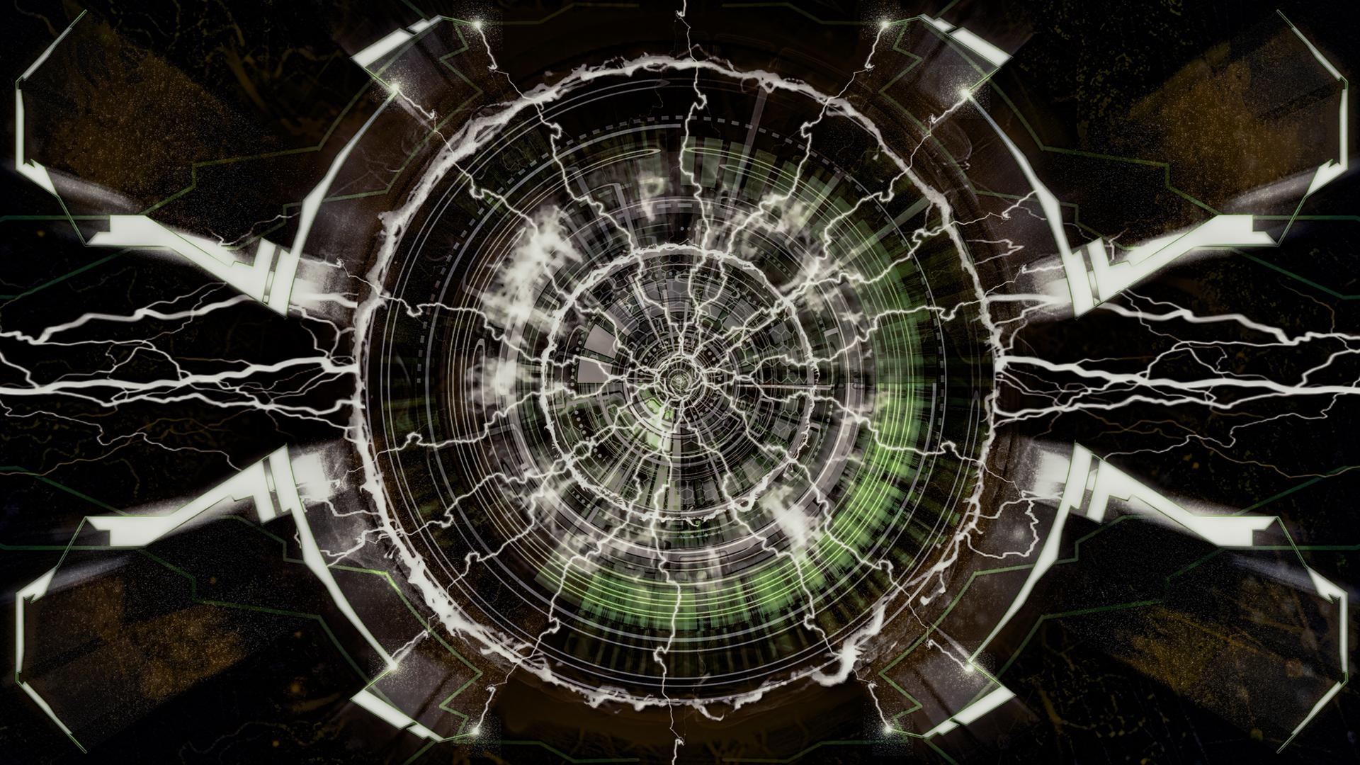 Abstract futuristic science fiction tech background HD Wallpaper