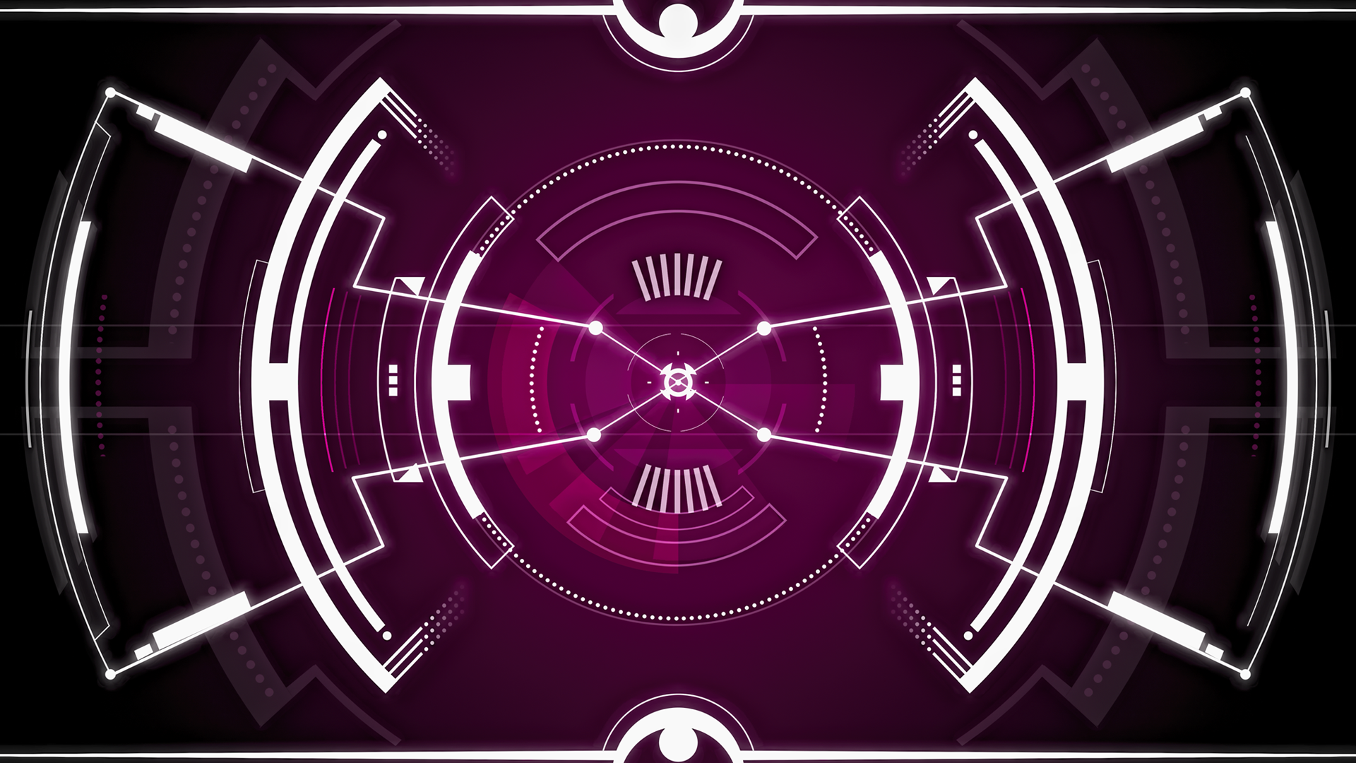 Futuristic HUD interface with purple and white elements HD Wallpaper