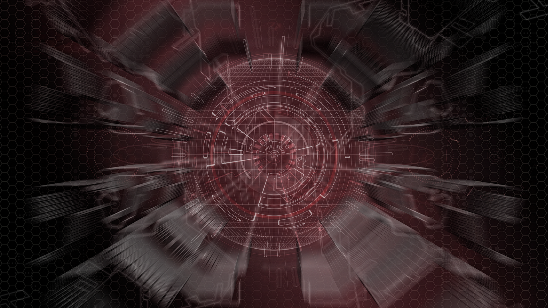 Futuristic HUD interface with abstract tech elements HD Wallpaper