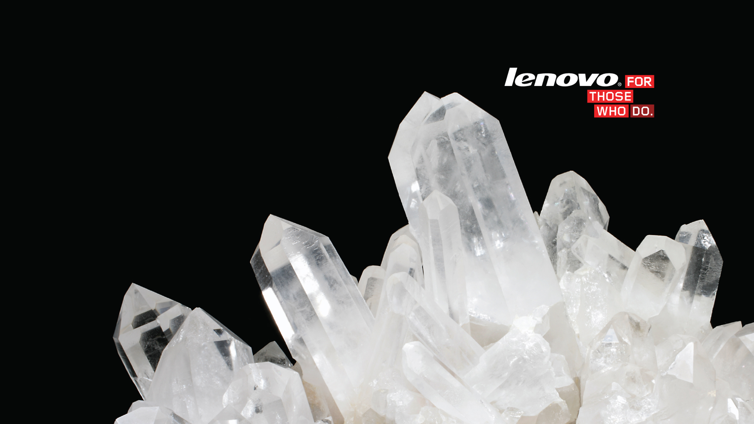 Lenovo logo with crystals on black background HD Wallpaper