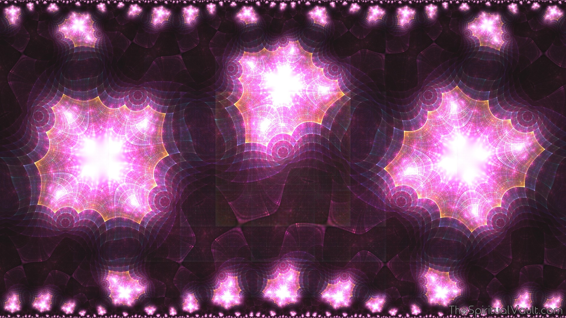 Abstract fractal pattern with pink and purple colors HD Wallpaper