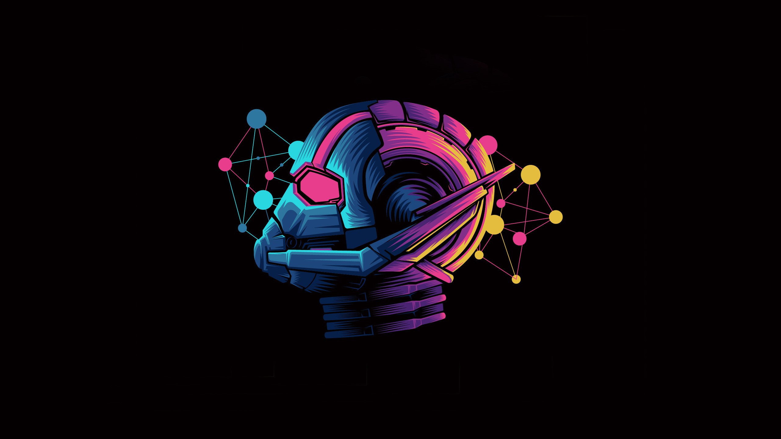 Ant-Man helmet with abstract network design HD Wallpaper