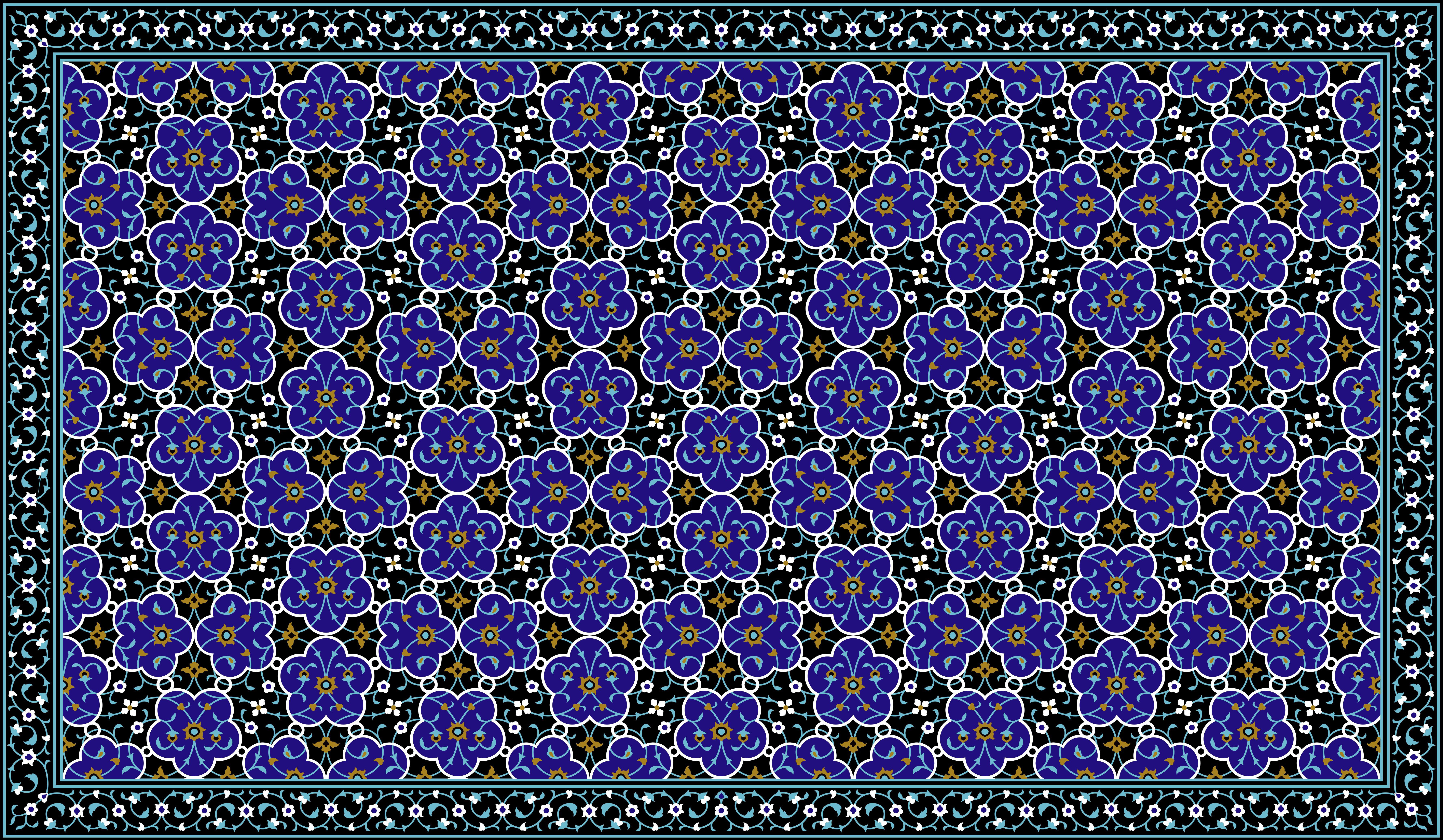 4K Iranian Floral Pattern Texture HD Wallpaper