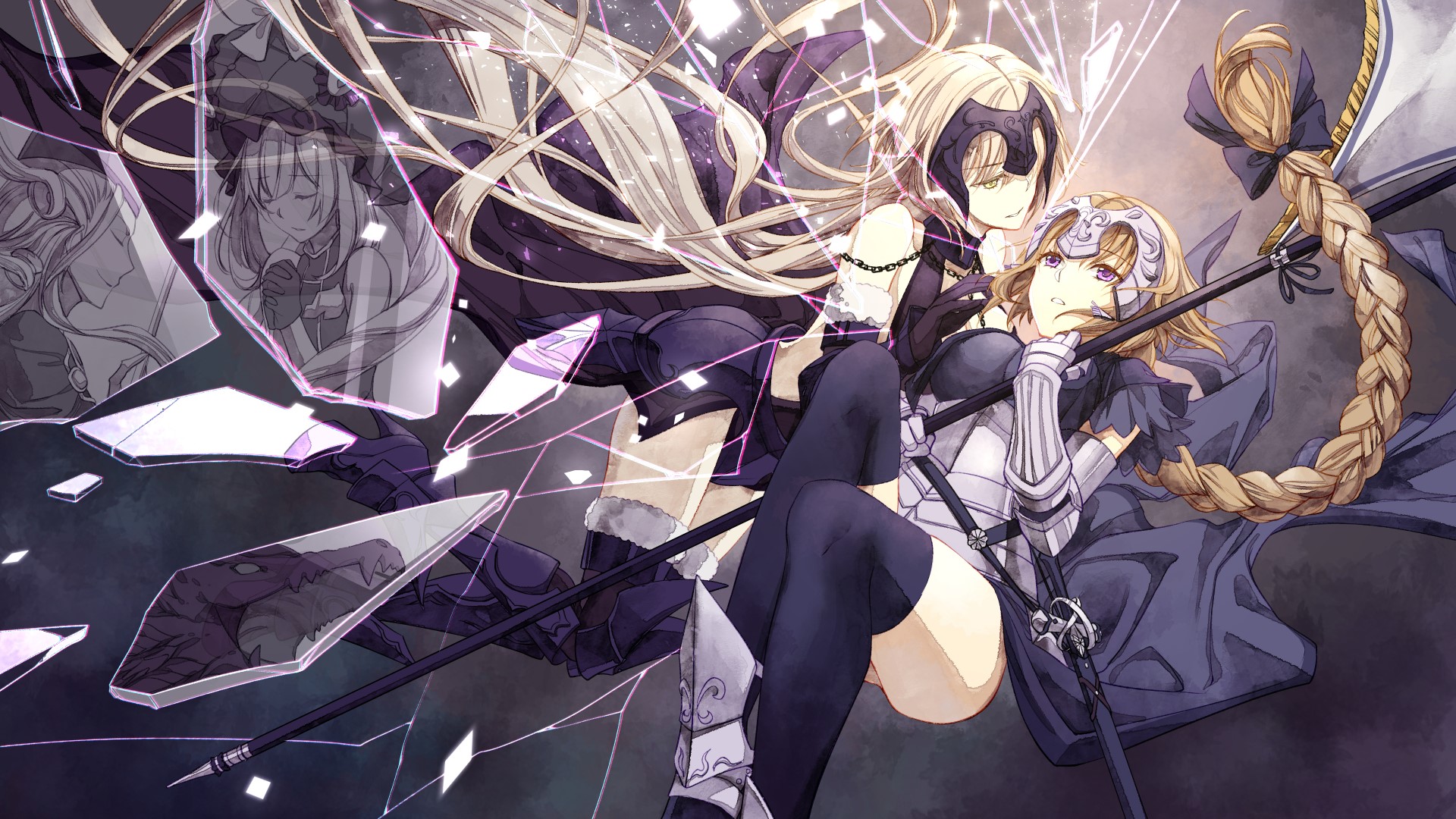Jeanne d'Arc and Jeanne Alter from Fate/Grand Order HD Wallpaper