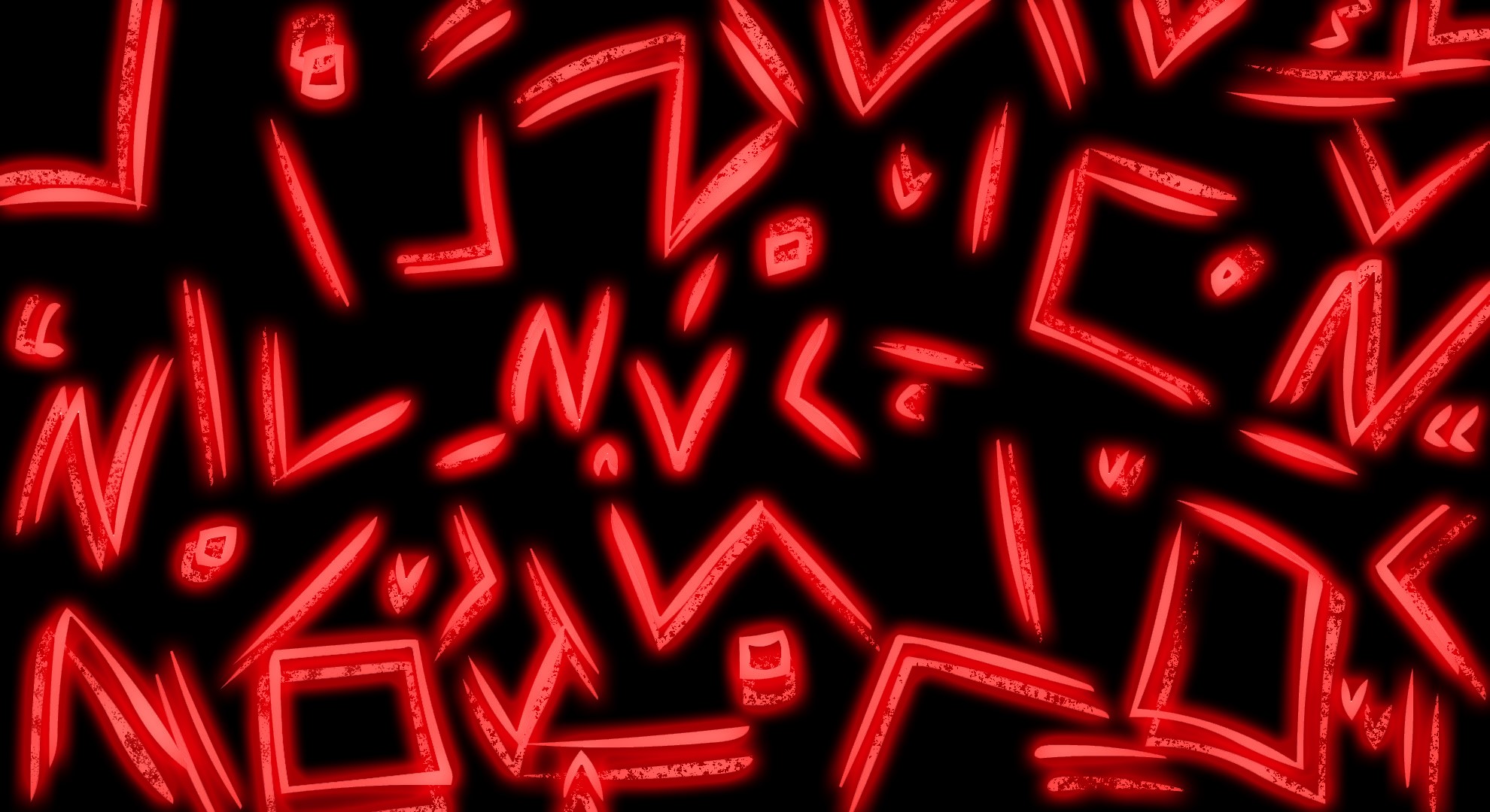 Red abstract symbols on black background HD Wallpaper