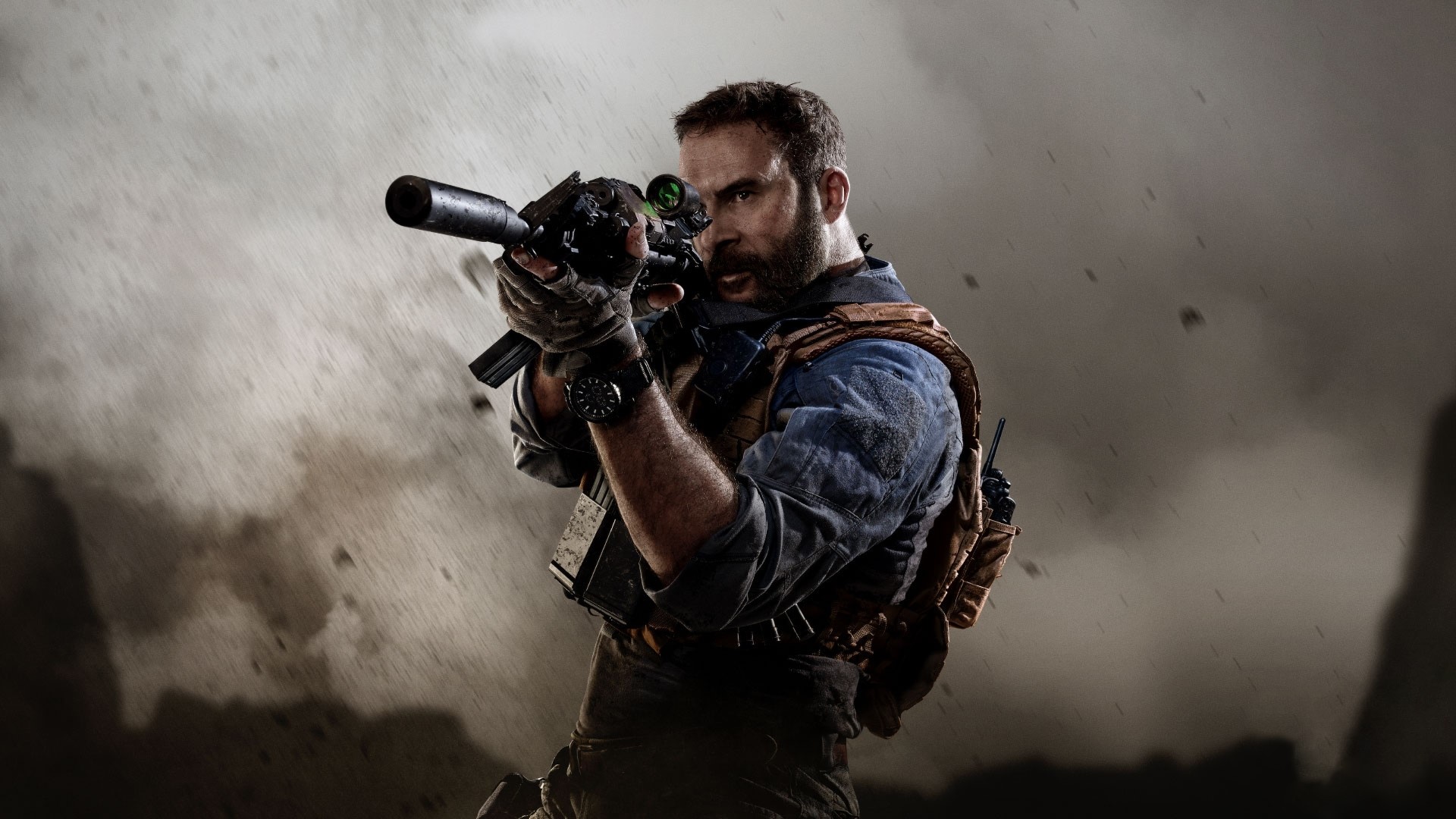 Captain Price from Call of Duty aiming a rifle HD Wallpaper