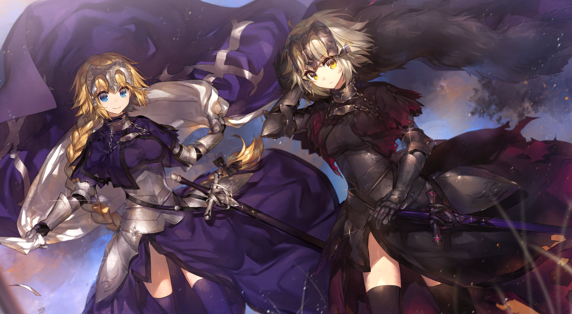 Jeanne d'Arc and Jeanne Alter from Fate Series HD Wallpaper