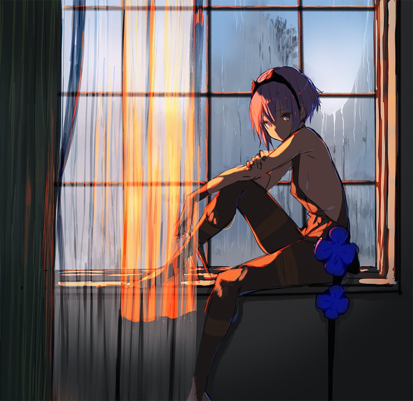Serenity from Fate/Grand Order sitting by the window HD Wallpaper