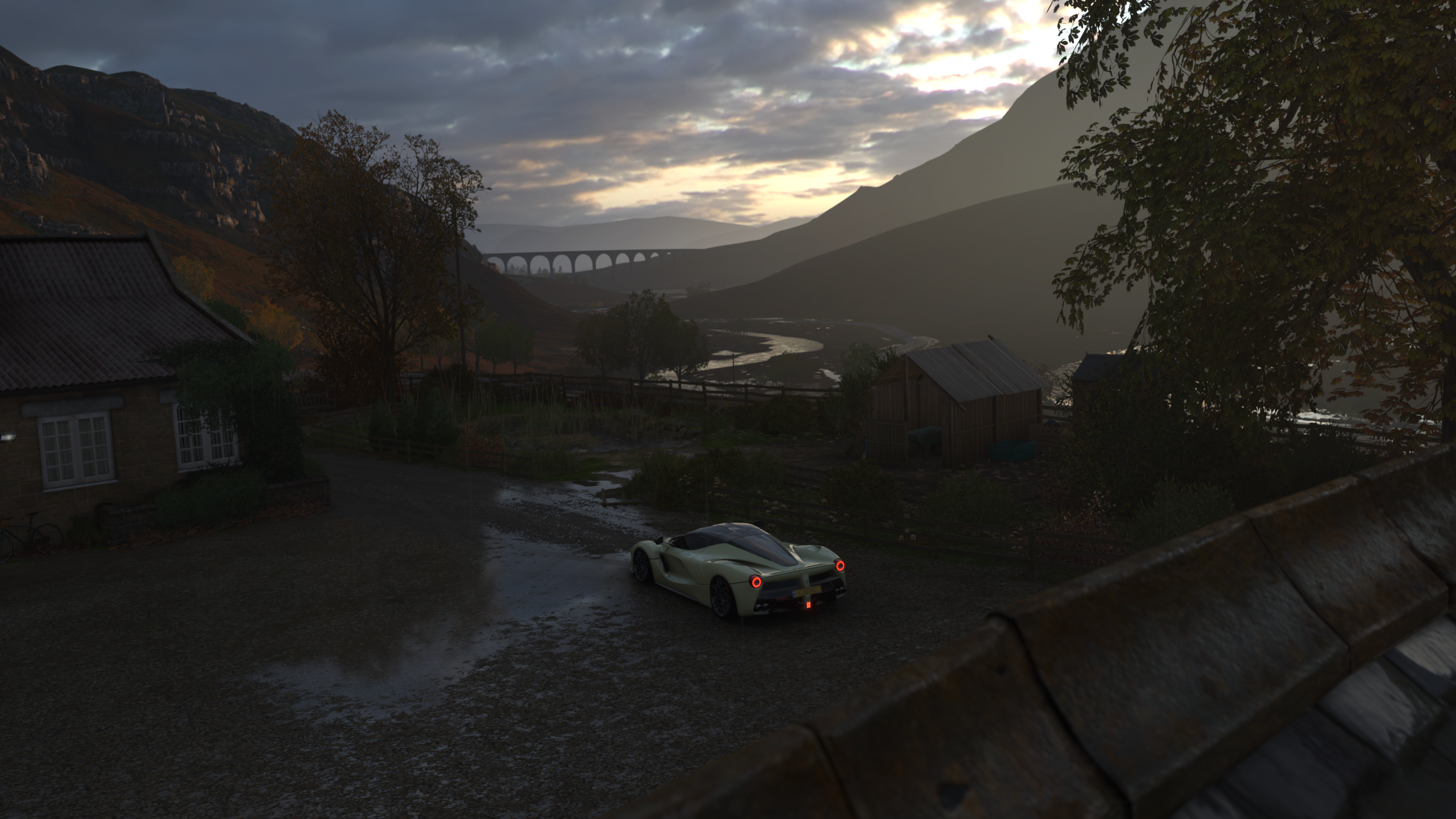4K Forza Horizon 4 car on a wet road HD Wallpaper
