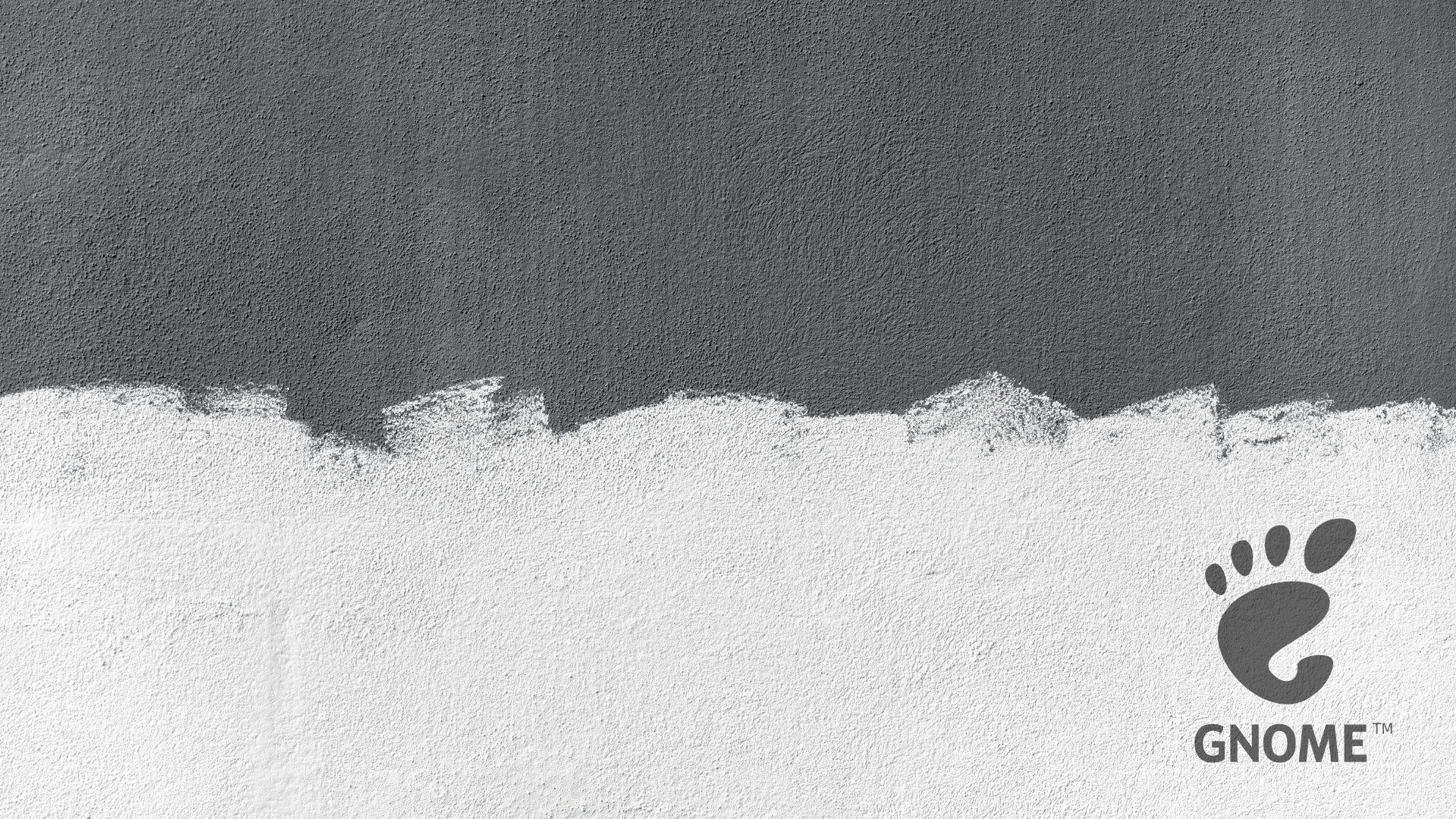 GNOME logo on a textured wall HD Wallpaper