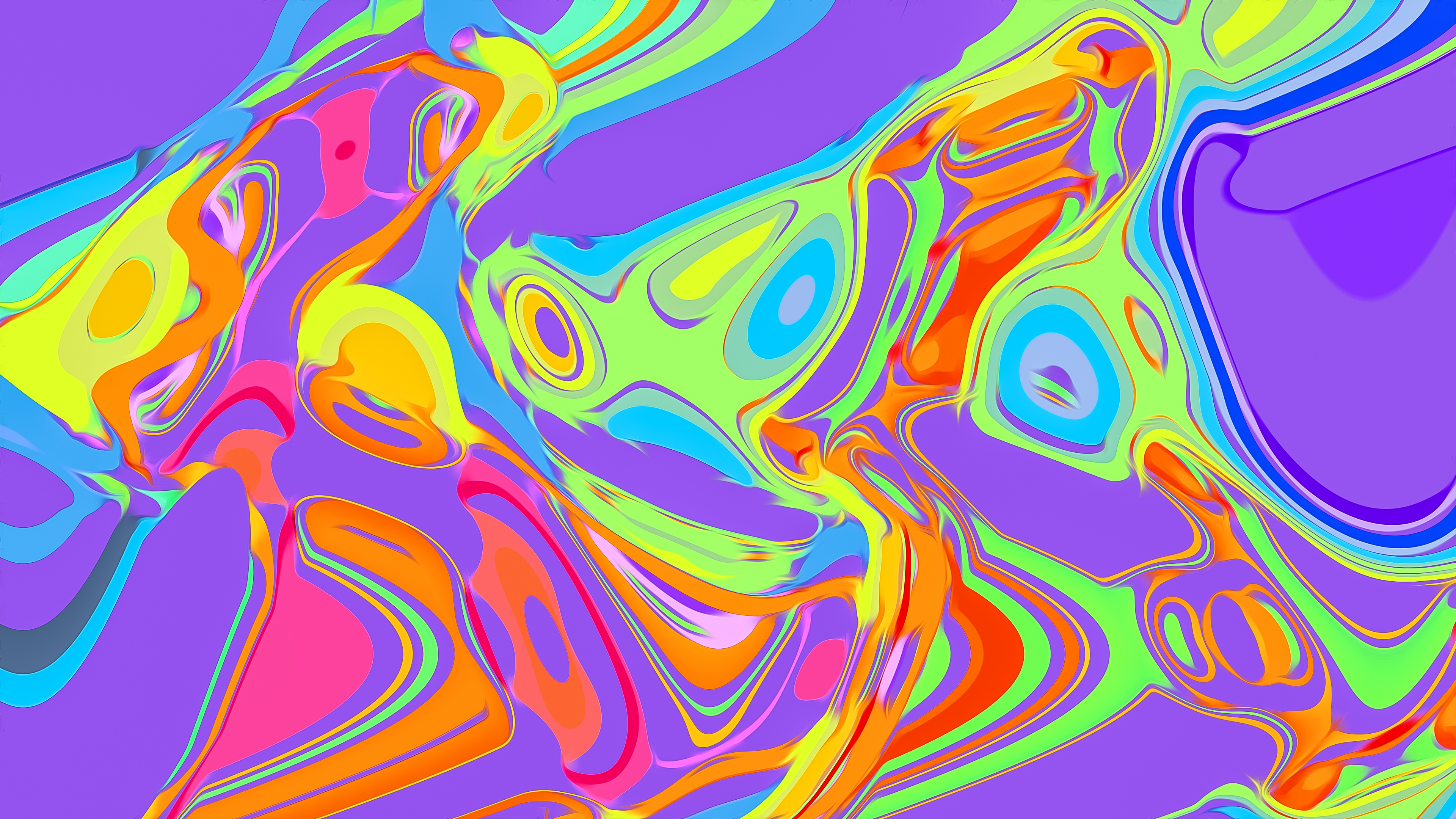 4K Abstract Psychedelic Purple HD Wallpaper