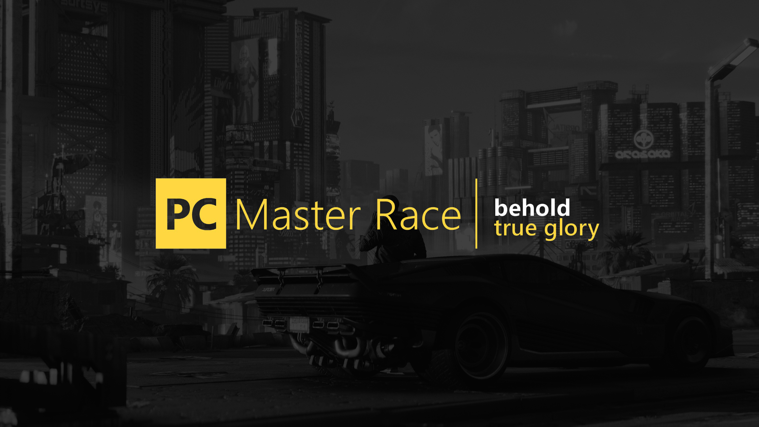 PC Master Race behold true glory logo HD Wallpaper