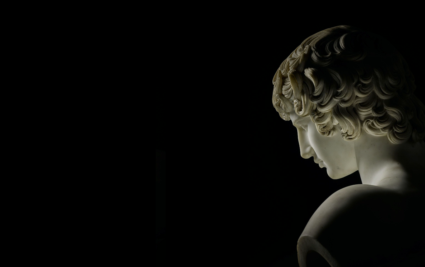 Marble bust of a young man HD Wallpaper