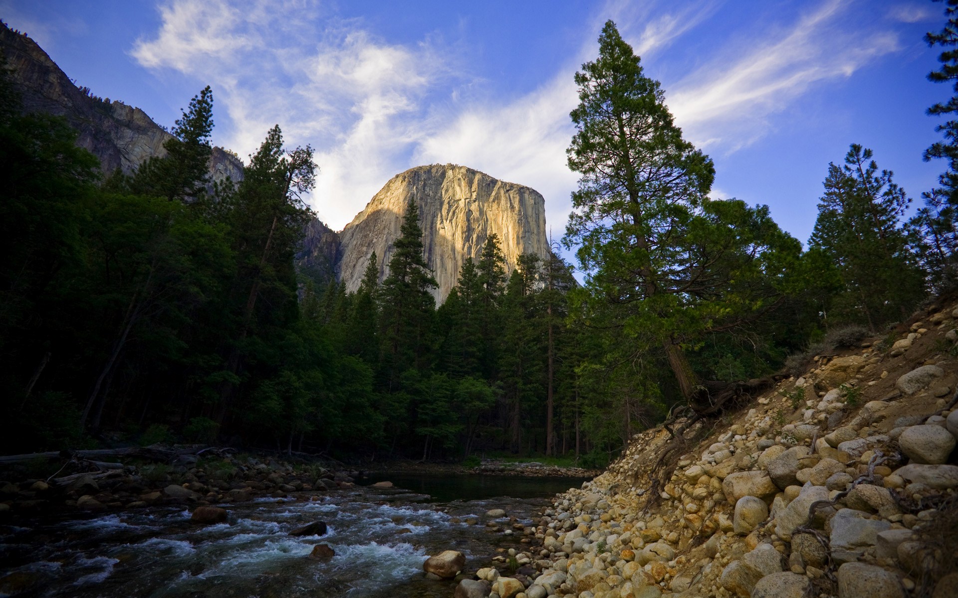 El Capitan Yosemite National Park River HD Wallpaper