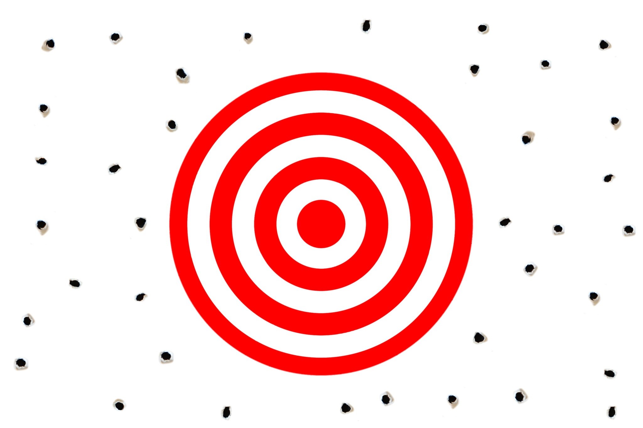 Target with bullet holes HD Wallpaper