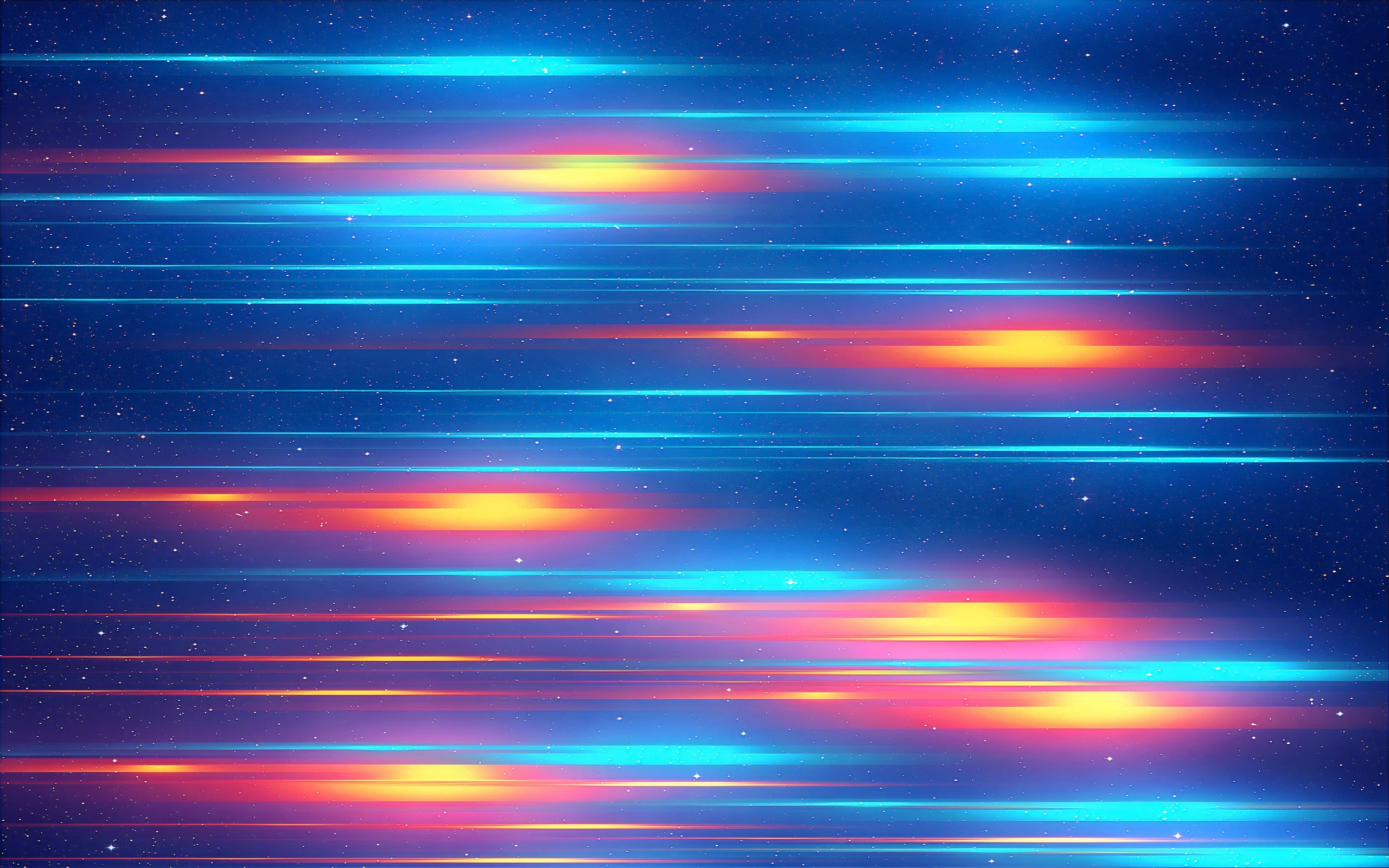 Abstract glowing lines in space with stars HD Wallpaper