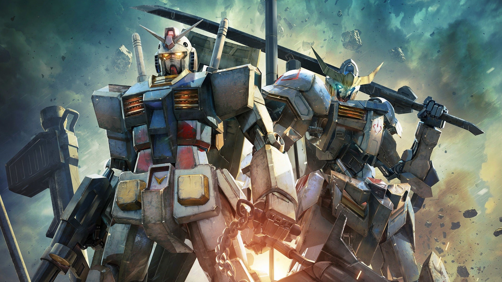 RX-78 Gundam and Barbatos from Mobile Suit Gundam HD Wallpaper
