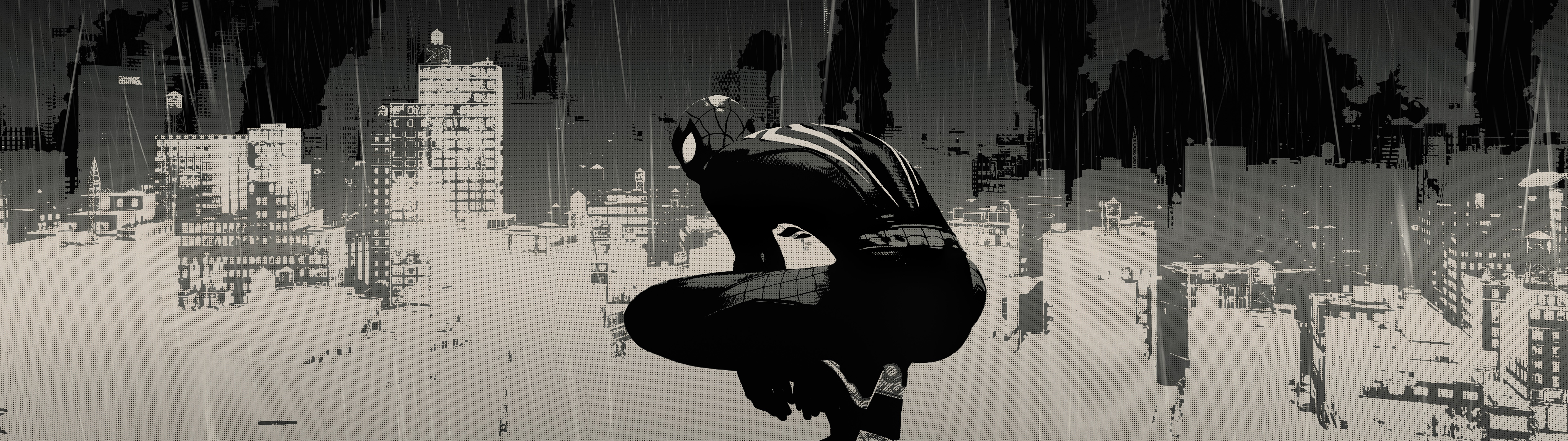 Spider-Man from Marvel Comics in a Cityscape HD Wallpaper