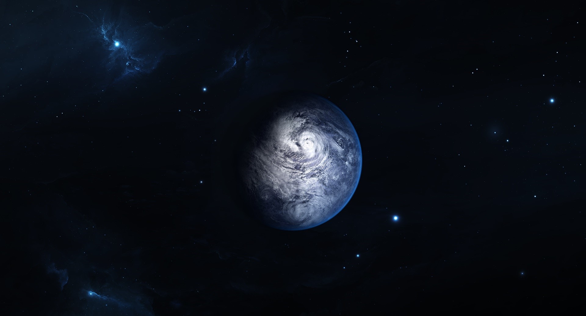 Planet in deep space with stars and nebulae HD Wallpaper
