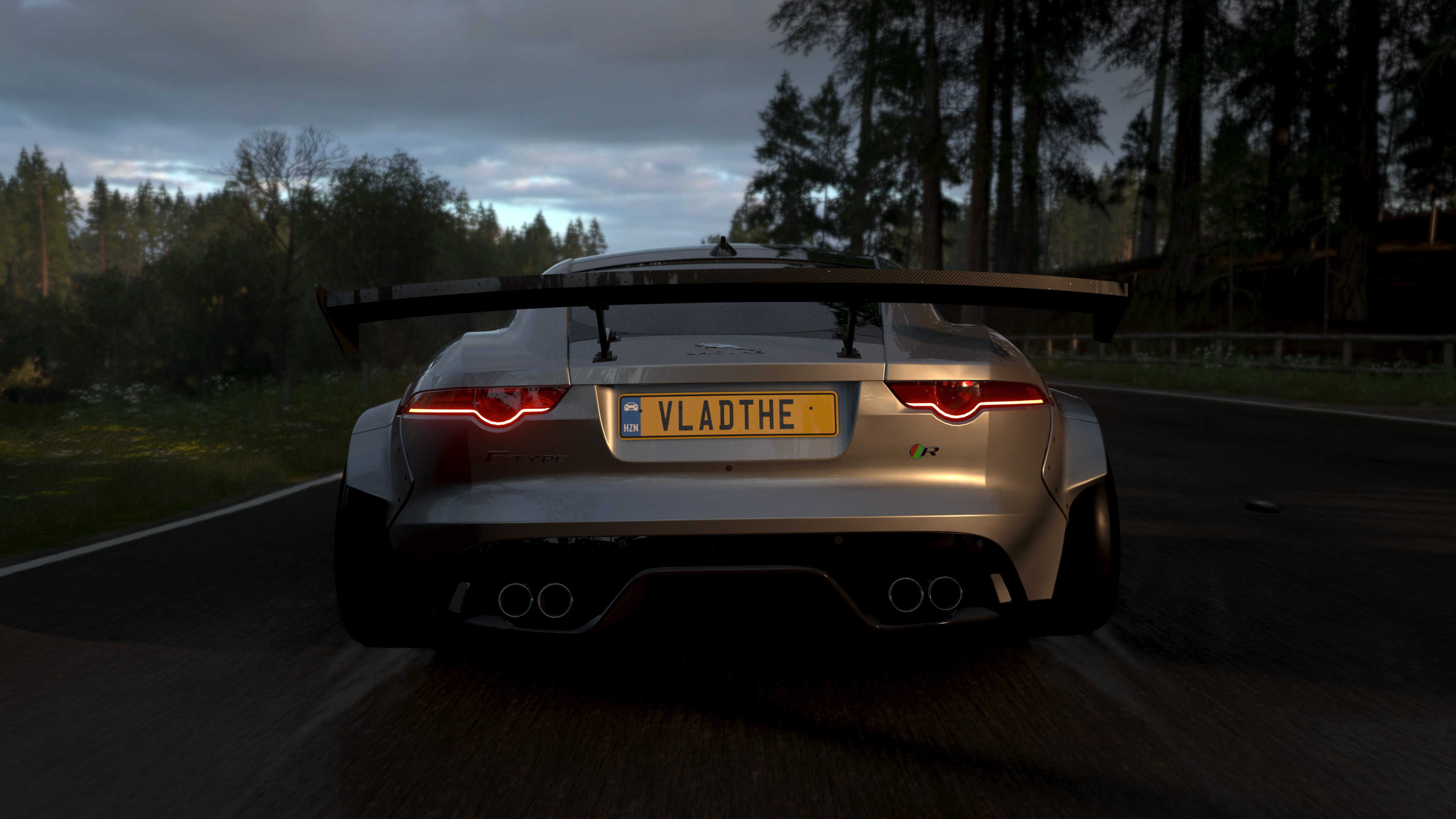 Silver Jaguar F-Type SVR from Forza Horizon 4 HD Wallpaper