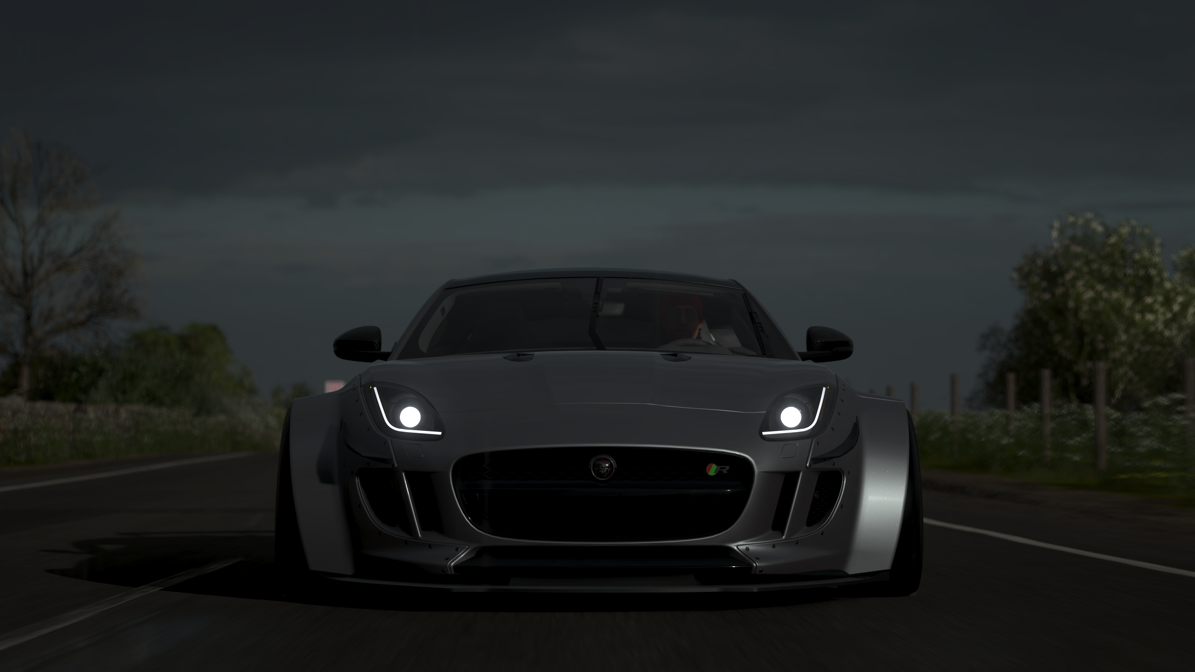 4K screenshot of a Jaguar F-Type SVR from Forza Horizon 4 HD Wallpaper