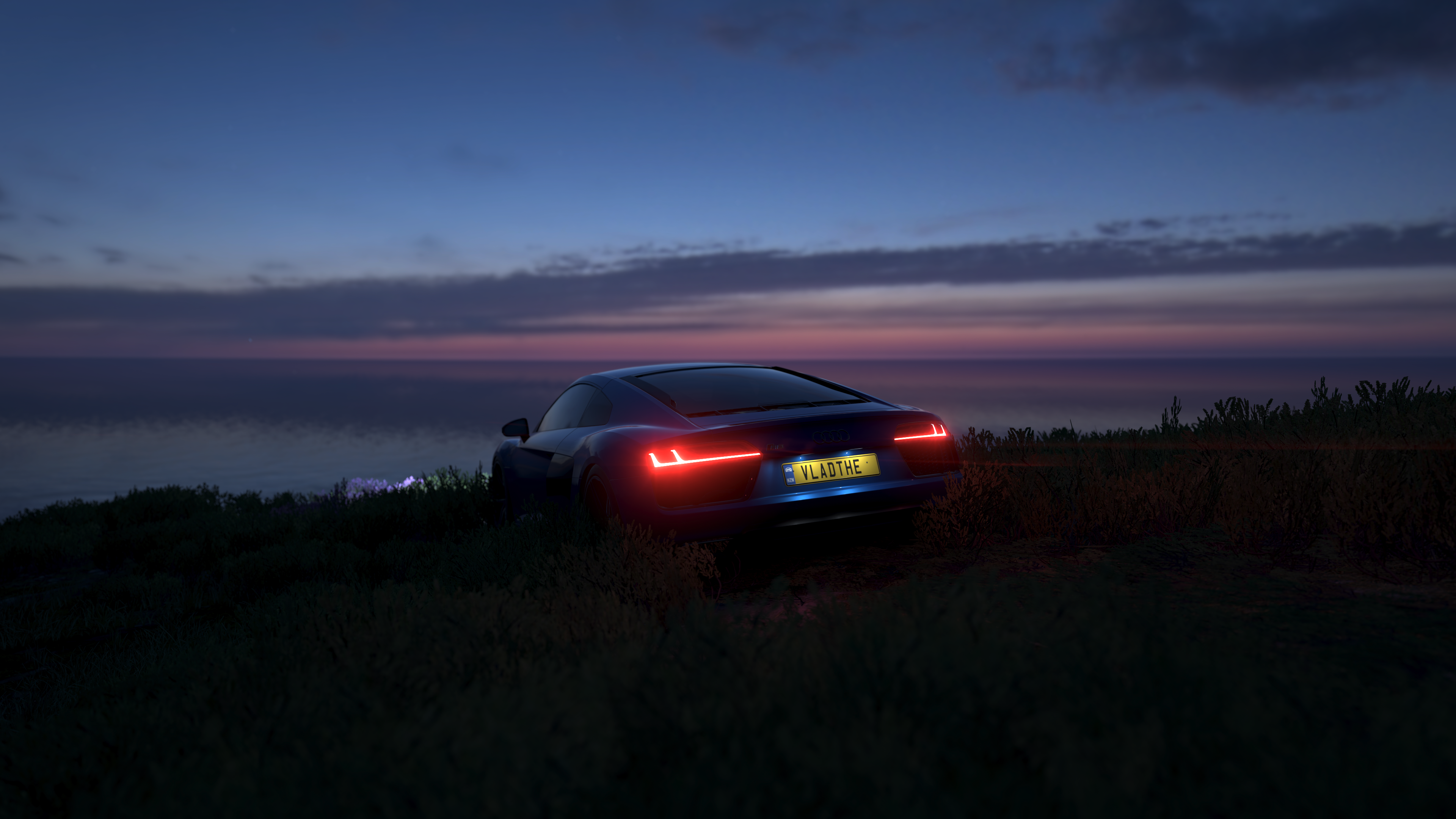Audi R8 Type 4S in Forza Horizon 4 at dusk HD Wallpaper