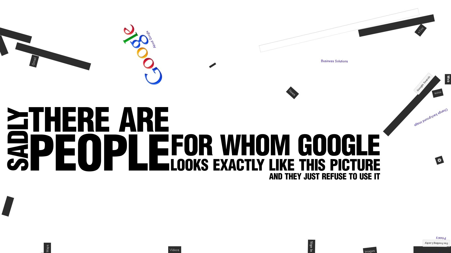 Google typography with a message about its users HD Wallpaper