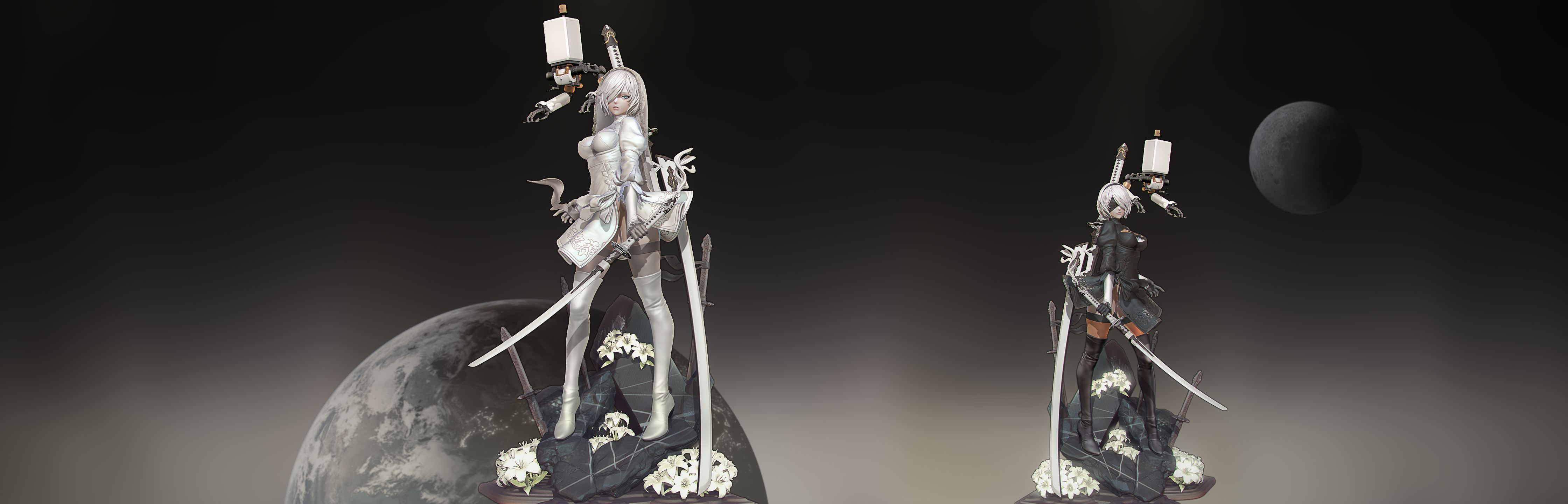 4K 2B from NieR: Automata HD Wallpaper