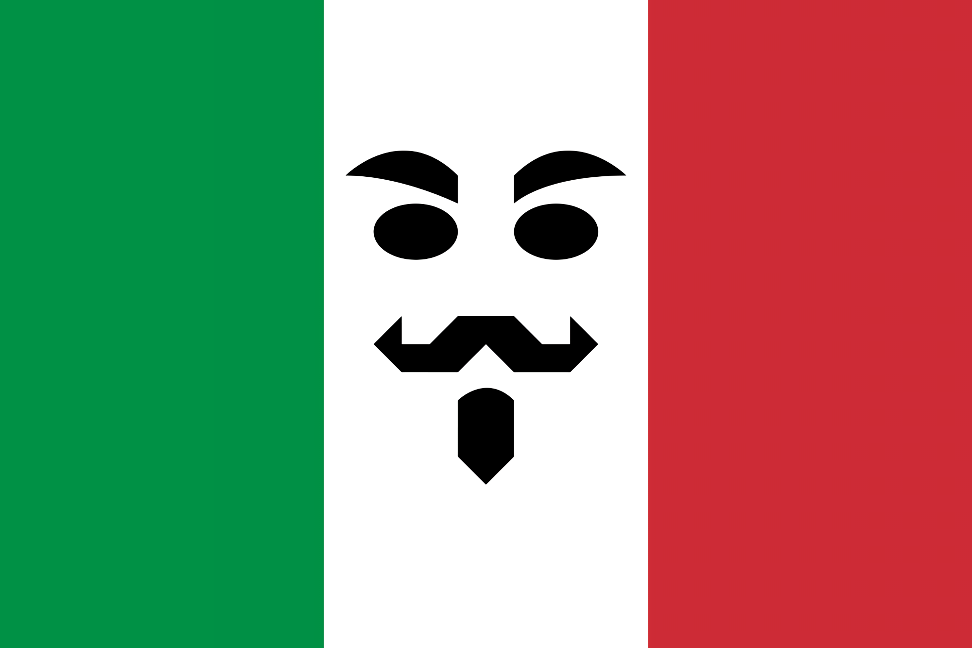 Anonymous mask on Italian flag HD Wallpaper