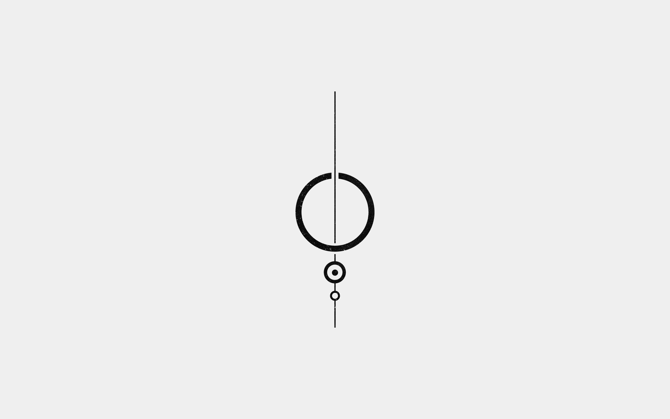 Minimalist geometric design with circles and lines HD Wallpaper