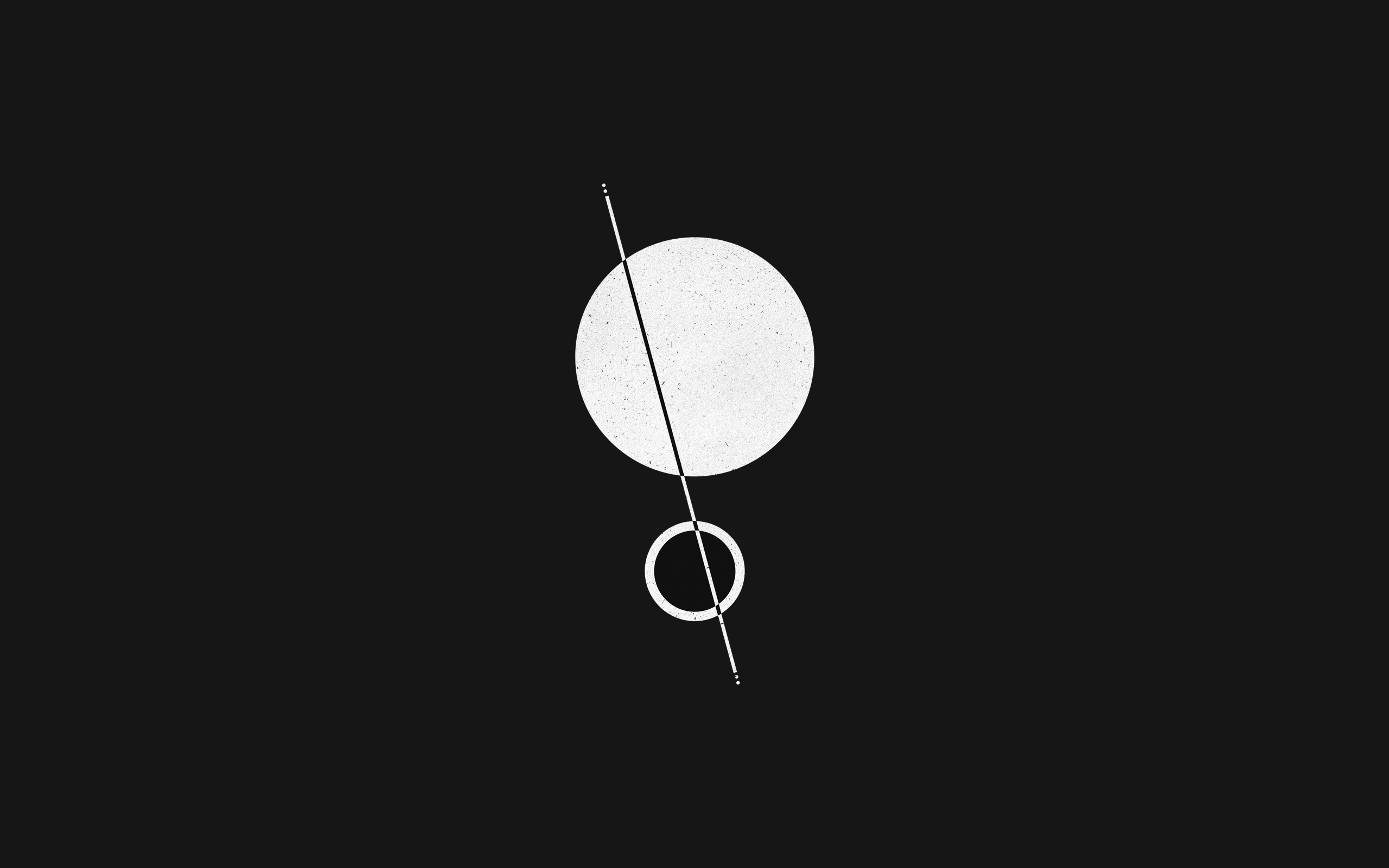 Minimalist abstract design with circles and line HD Wallpaper