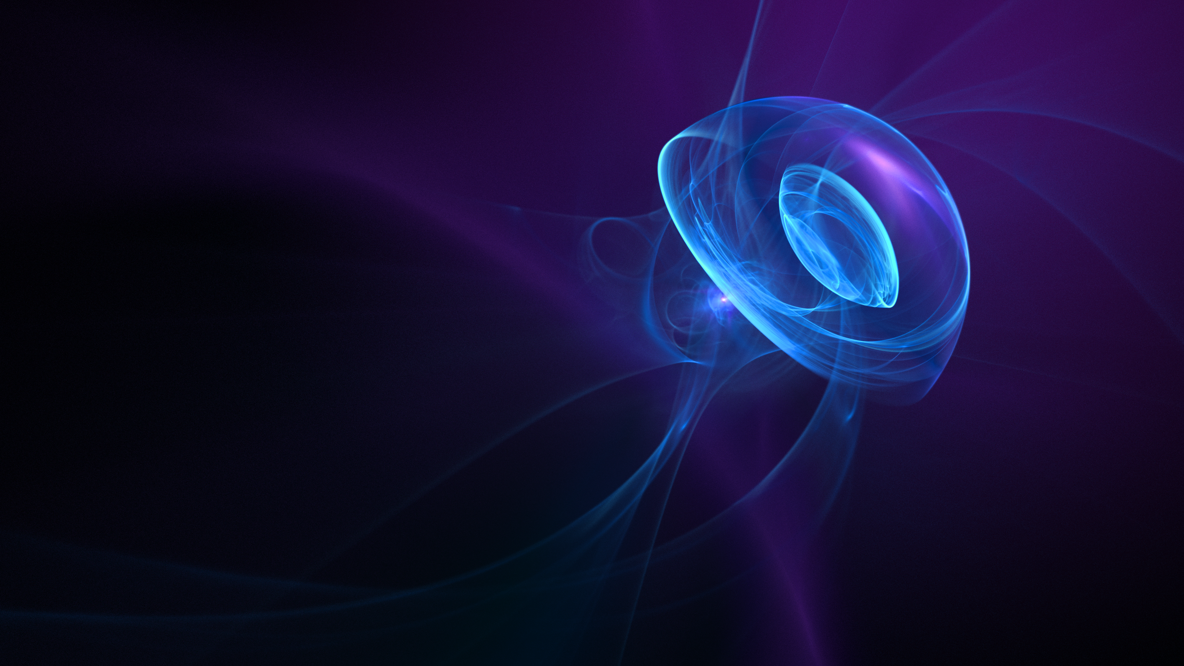 Abstract fractal art with blue and purple swirls HD Wallpaper