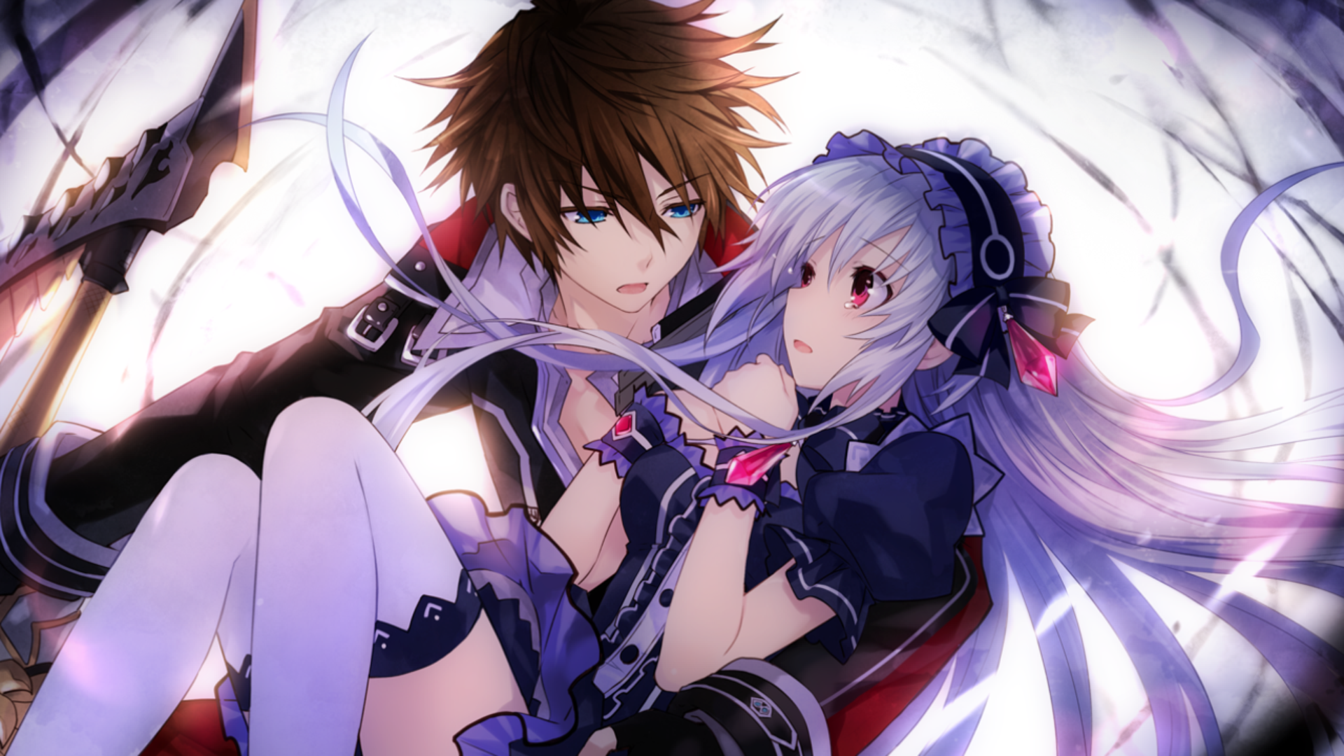 Fairy Fencer F anime boy and girl HD Wallpaper