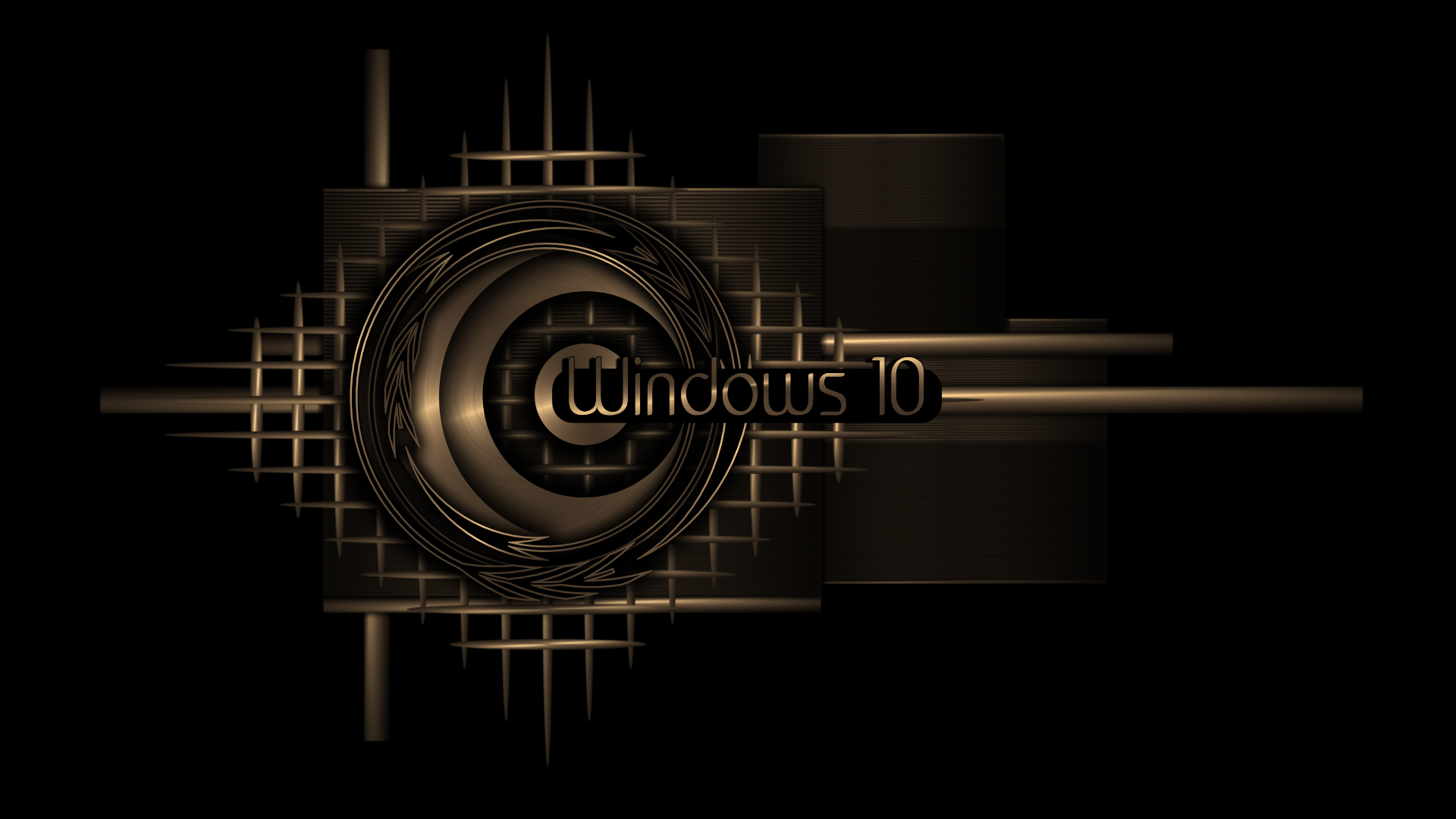 Windows 10 abstract metallic logo HD Wallpaper