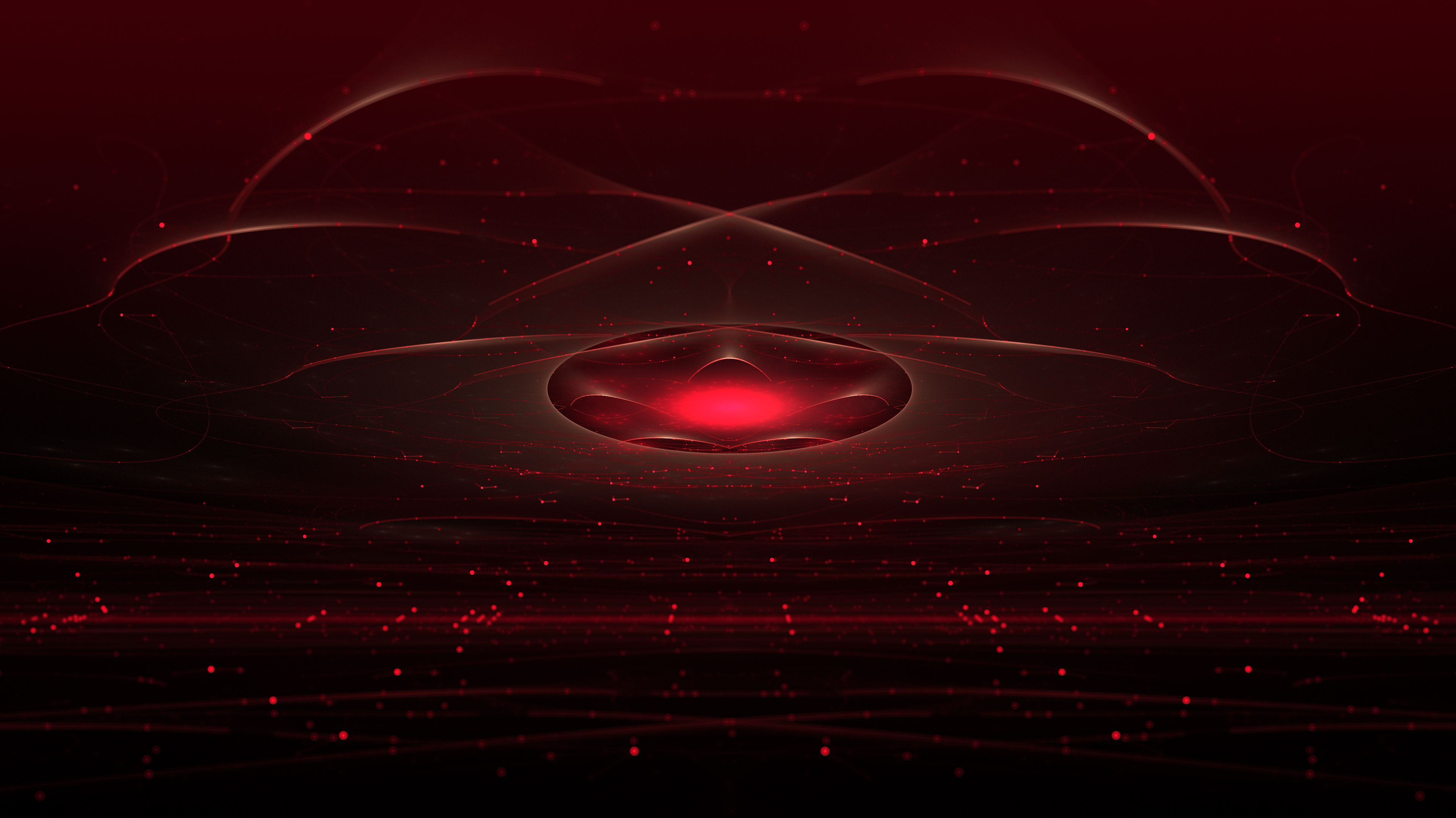 Abstract Red Fractal Digital Art HD Wallpaper