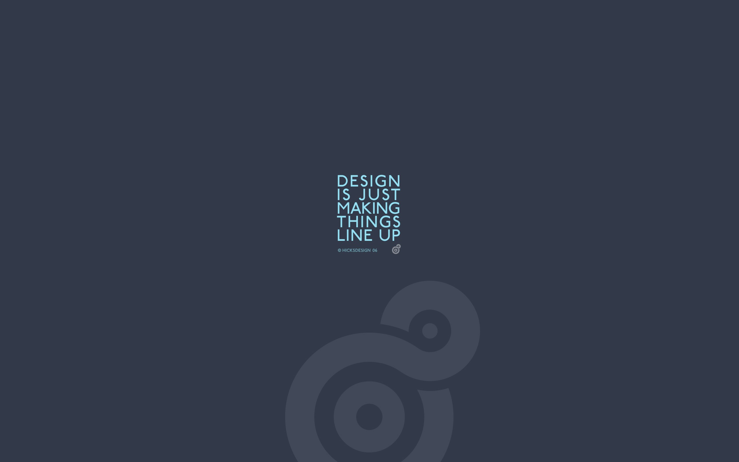 Minimalist typography with a quote about design HD Wallpaper