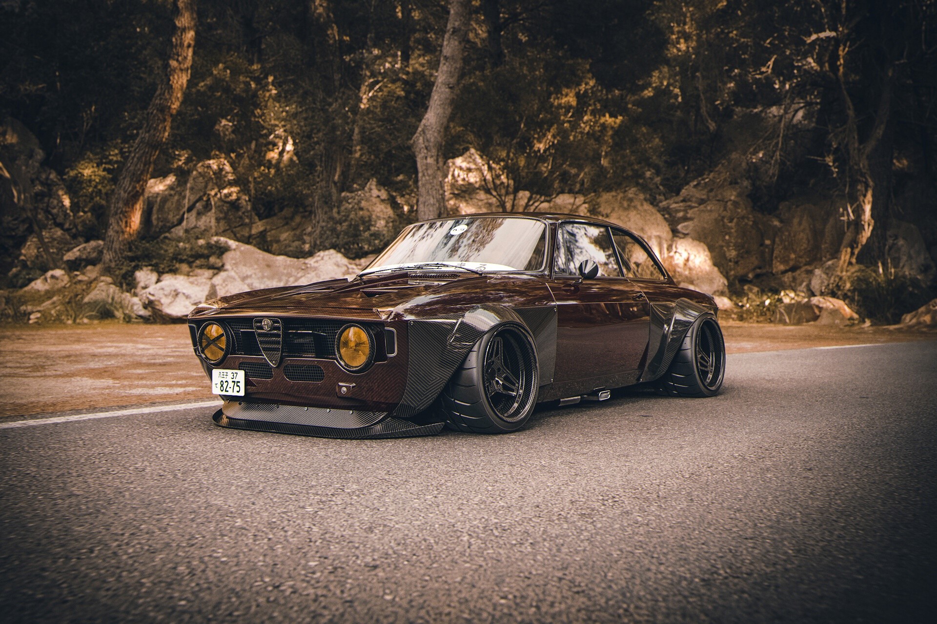 Alfa Romeo V8 Carbon Giulia by Khyzyl Saleem HD Wallpaper