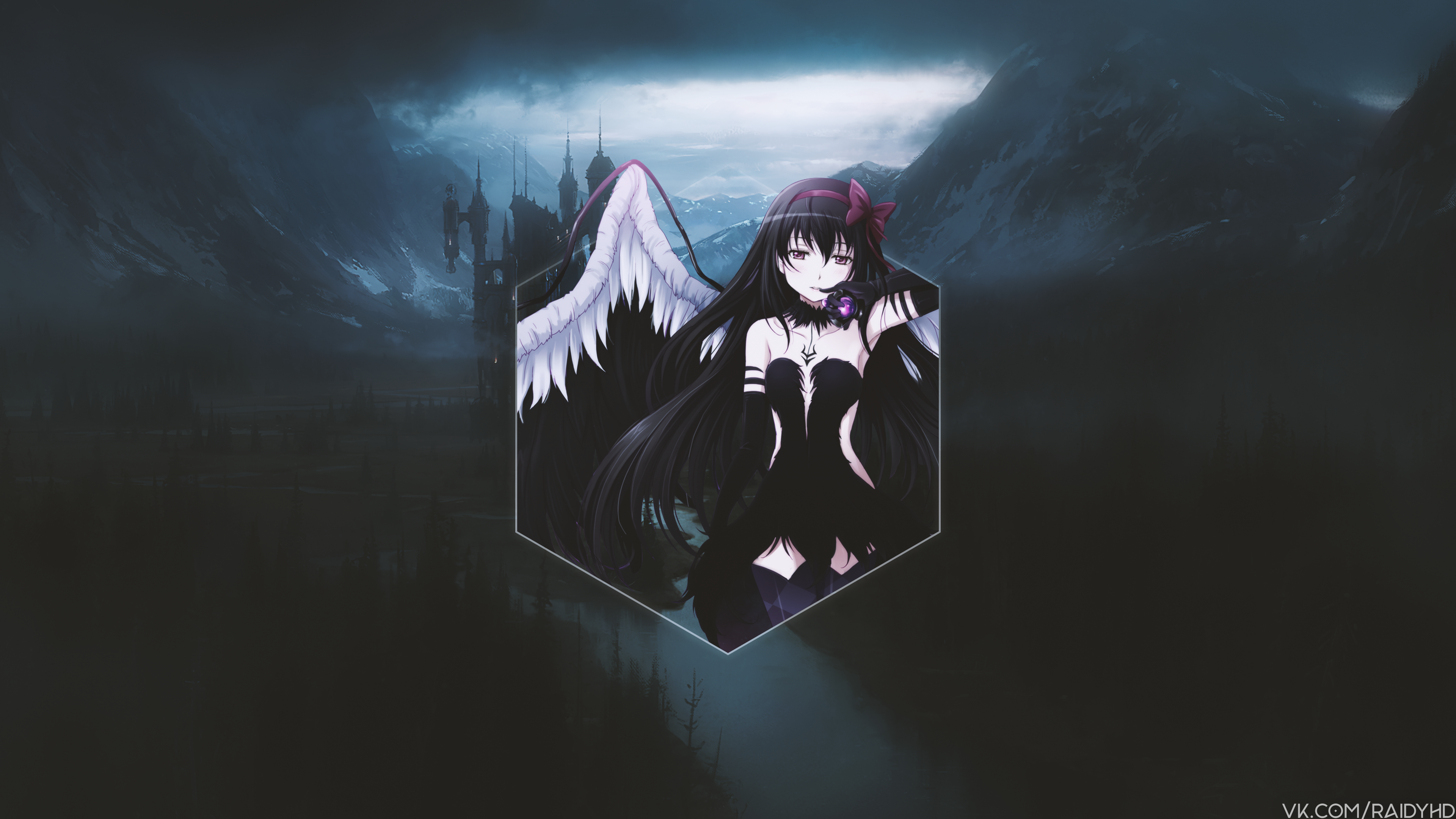 4K Akemi Homura from Mahou Shoujo Madoka Magica HD Wallpaper
