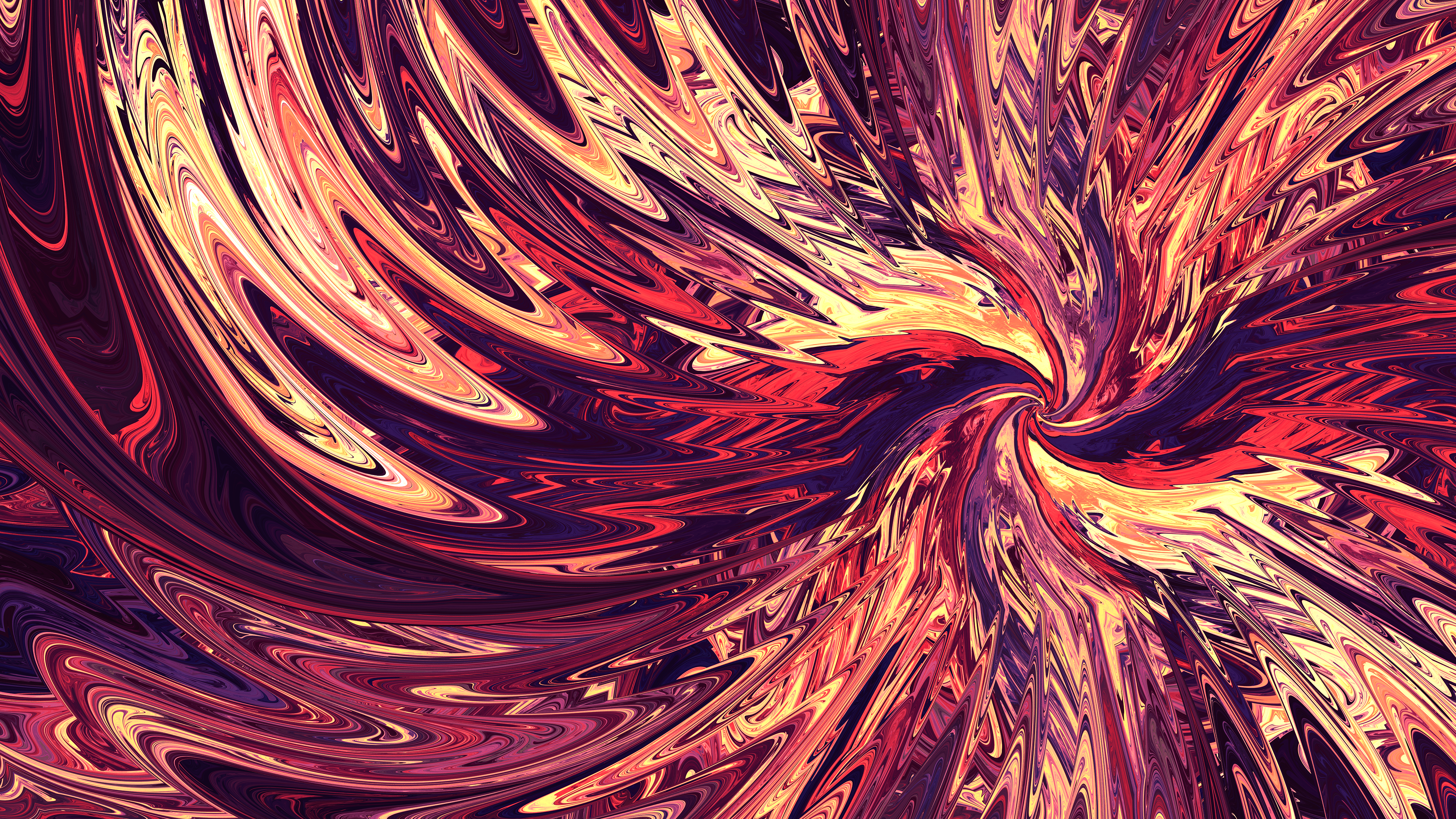 4K abstract red digital art swirl HD Wallpaper