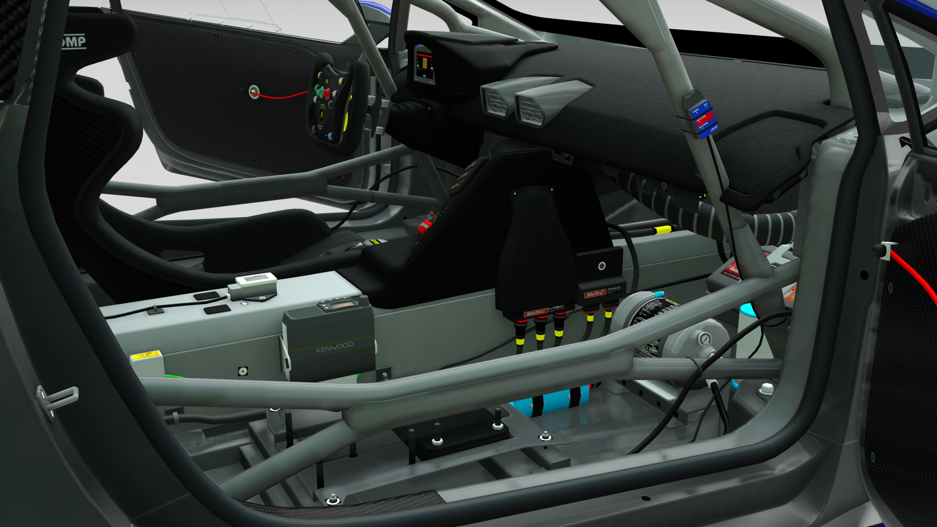 Detailed cockpit of a racing car HD Wallpaper
