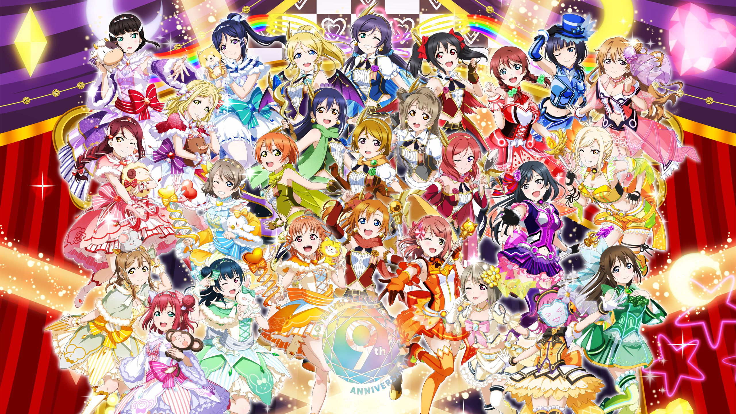 Love Live! 9th Anniversary Group HD Wallpaper