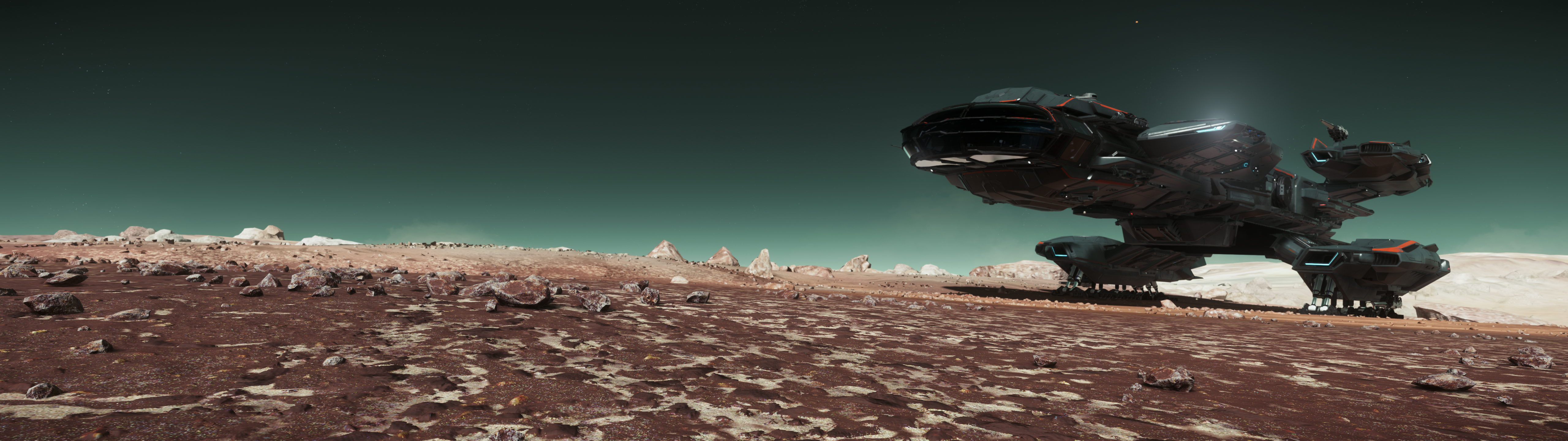 Constellation Aquila spaceship on alien planet HD Wallpaper