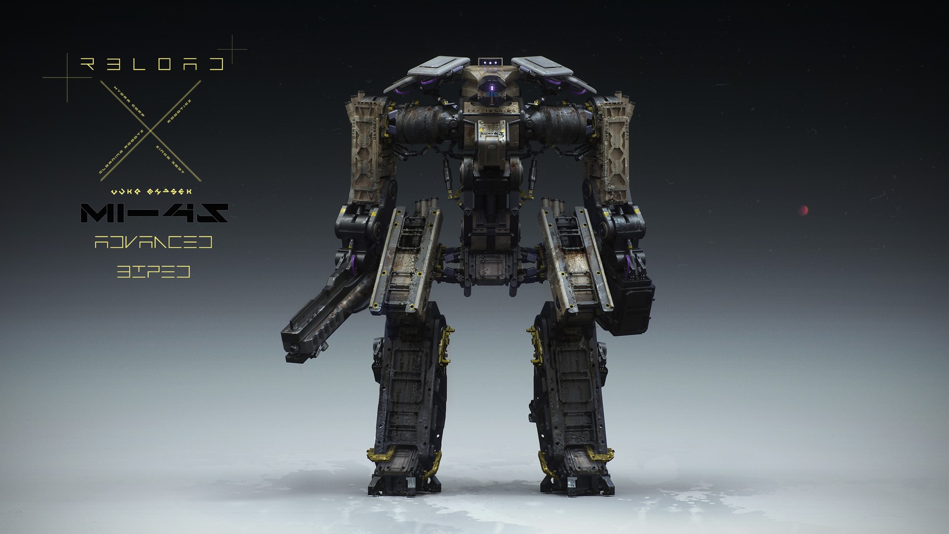 MI-45 Advanced Biped Mech by Luka Mivsek HD Wallpaper