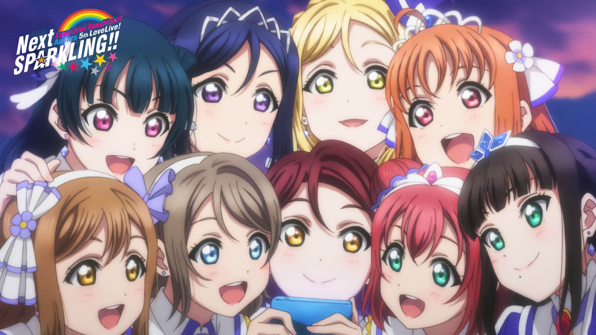 Anime girls from Love Live! Sunshine!! HD Wallpaper