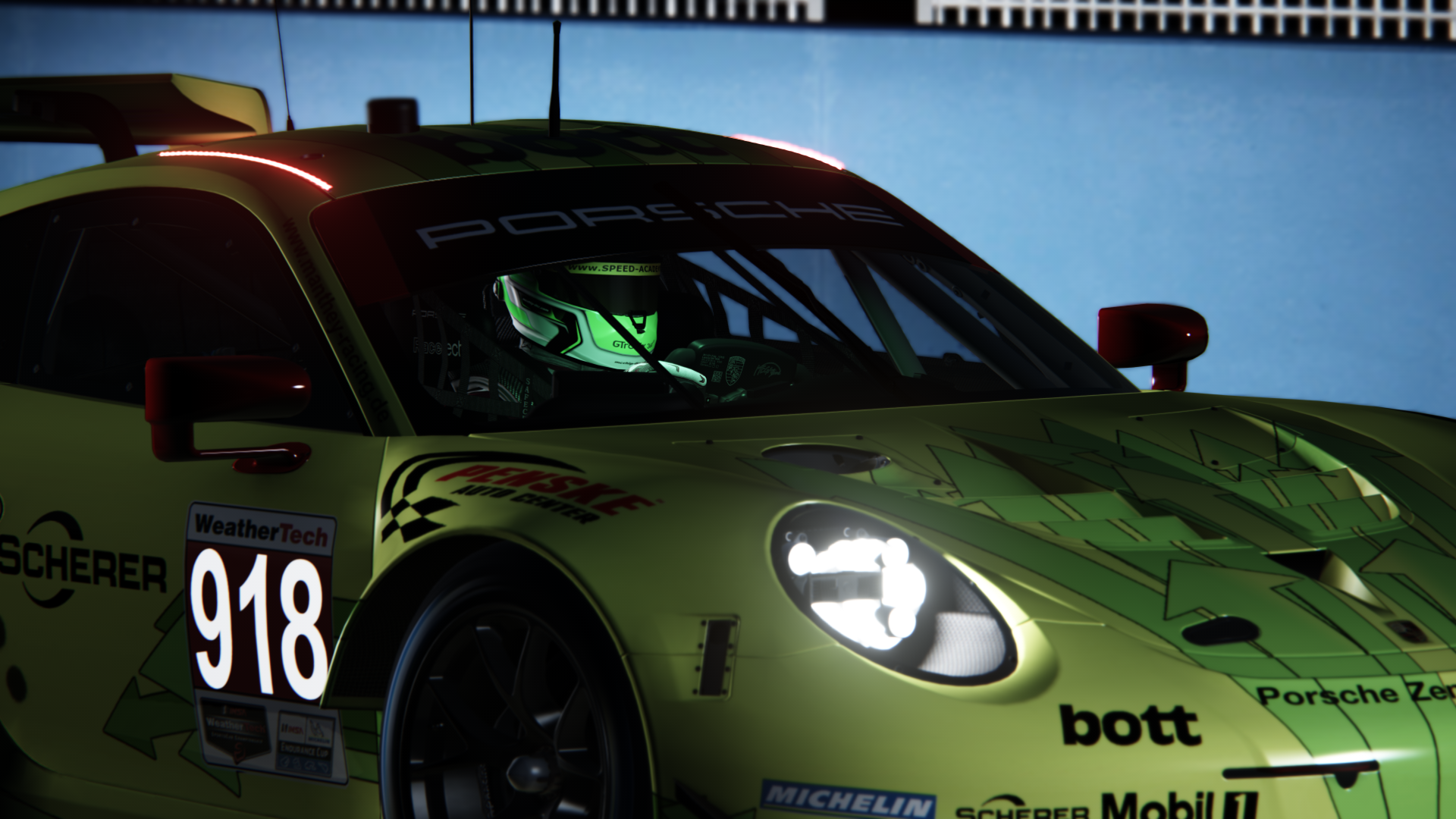 Porsche 918 RSR race car with driver HD Wallpaper